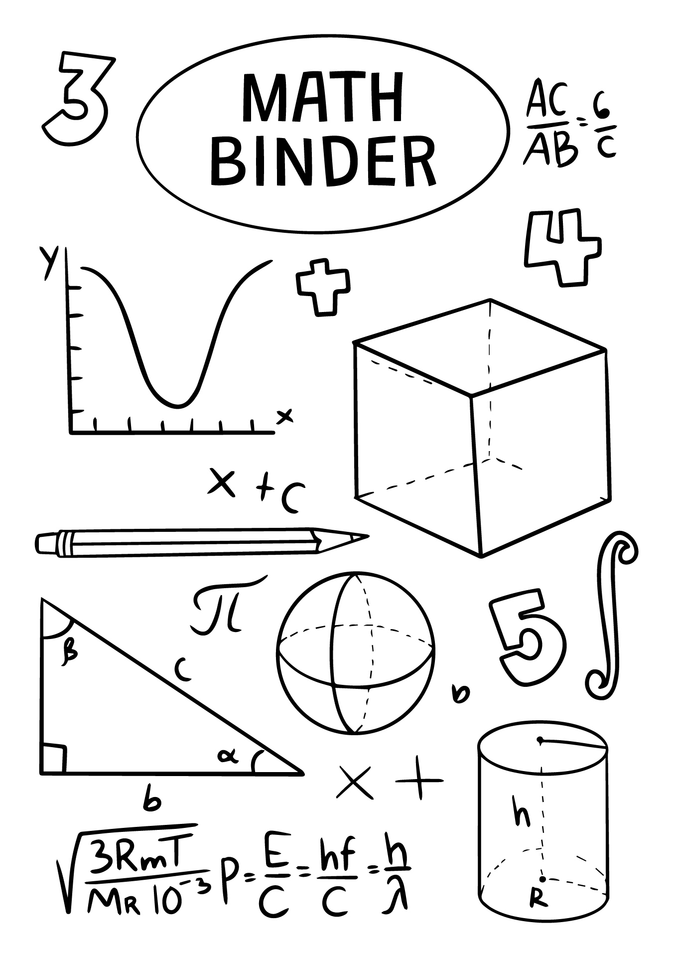 Trigonometry Binder Cover Design Printables Trigonometry Binder Cover Design Printables