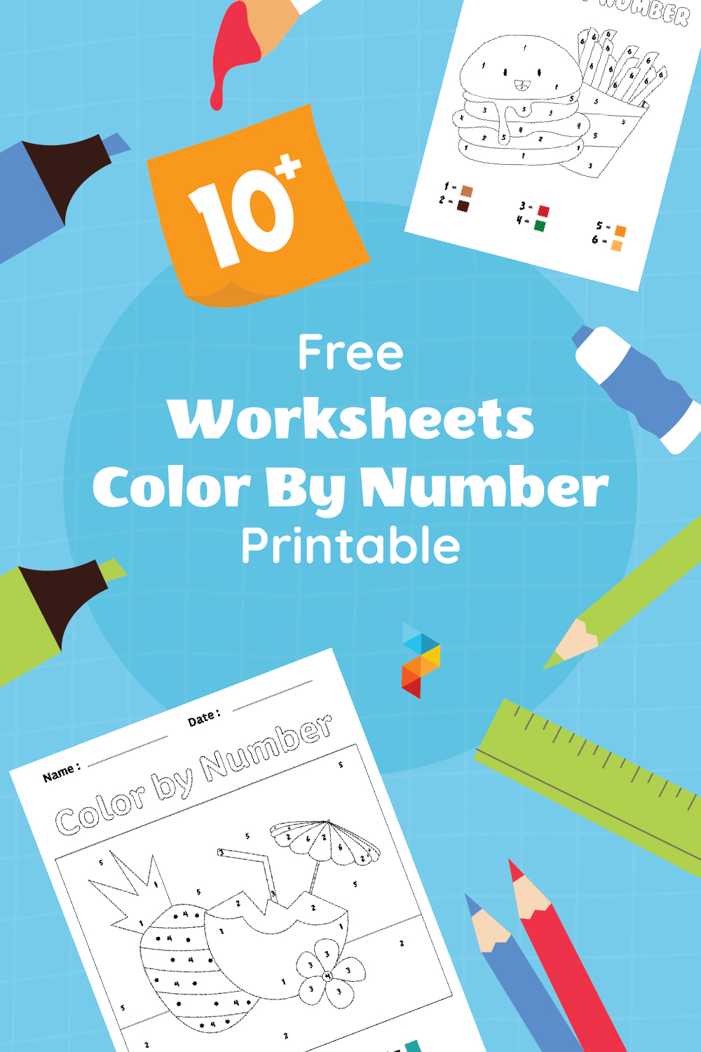 Worksheets Color by Number Printable