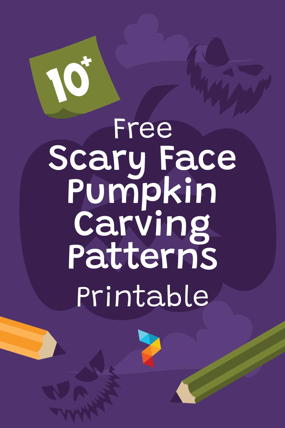 Scary Face Pumpkin Carving Patterns
