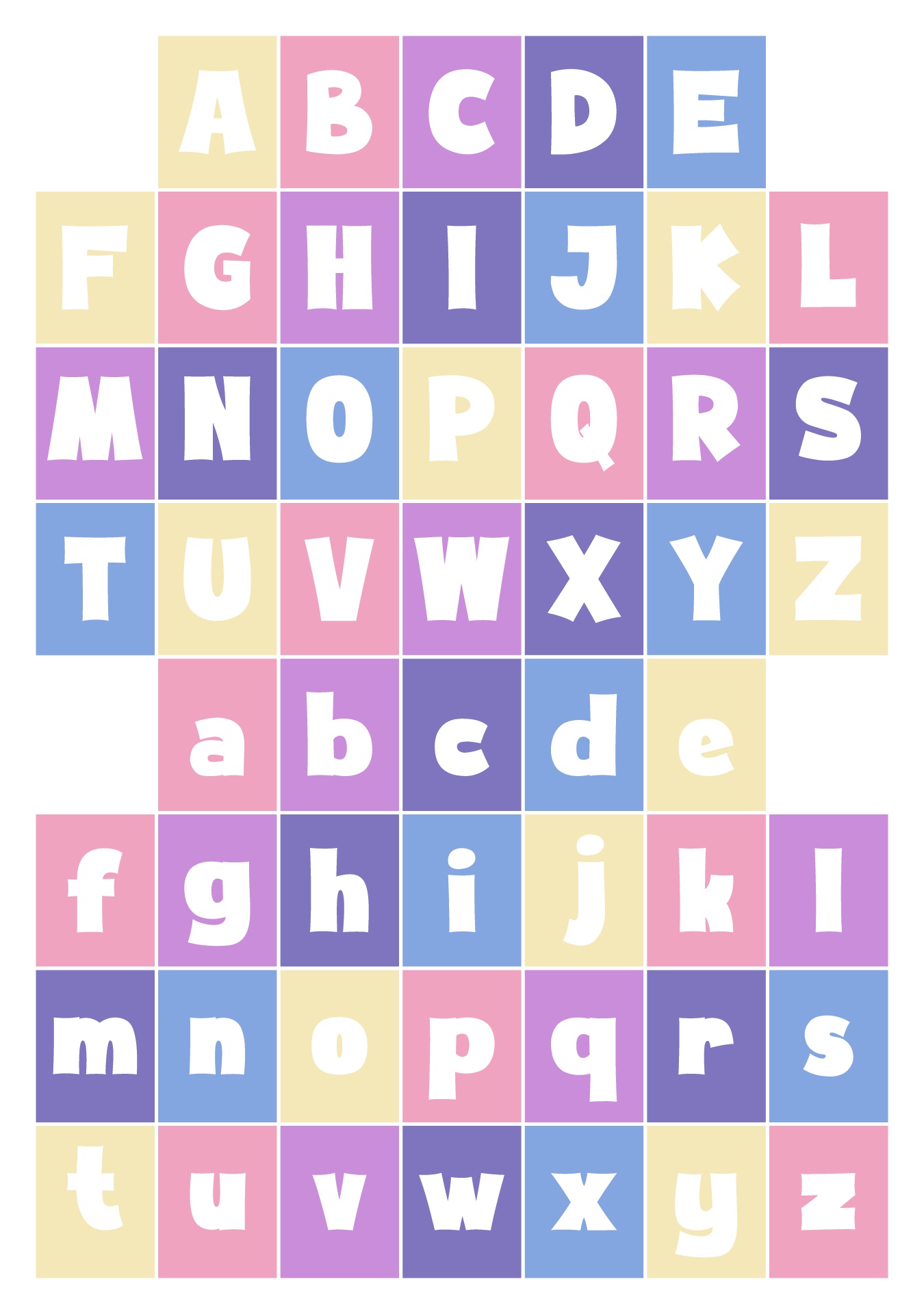 Alphabet Letter Tiles Printable Cutouts