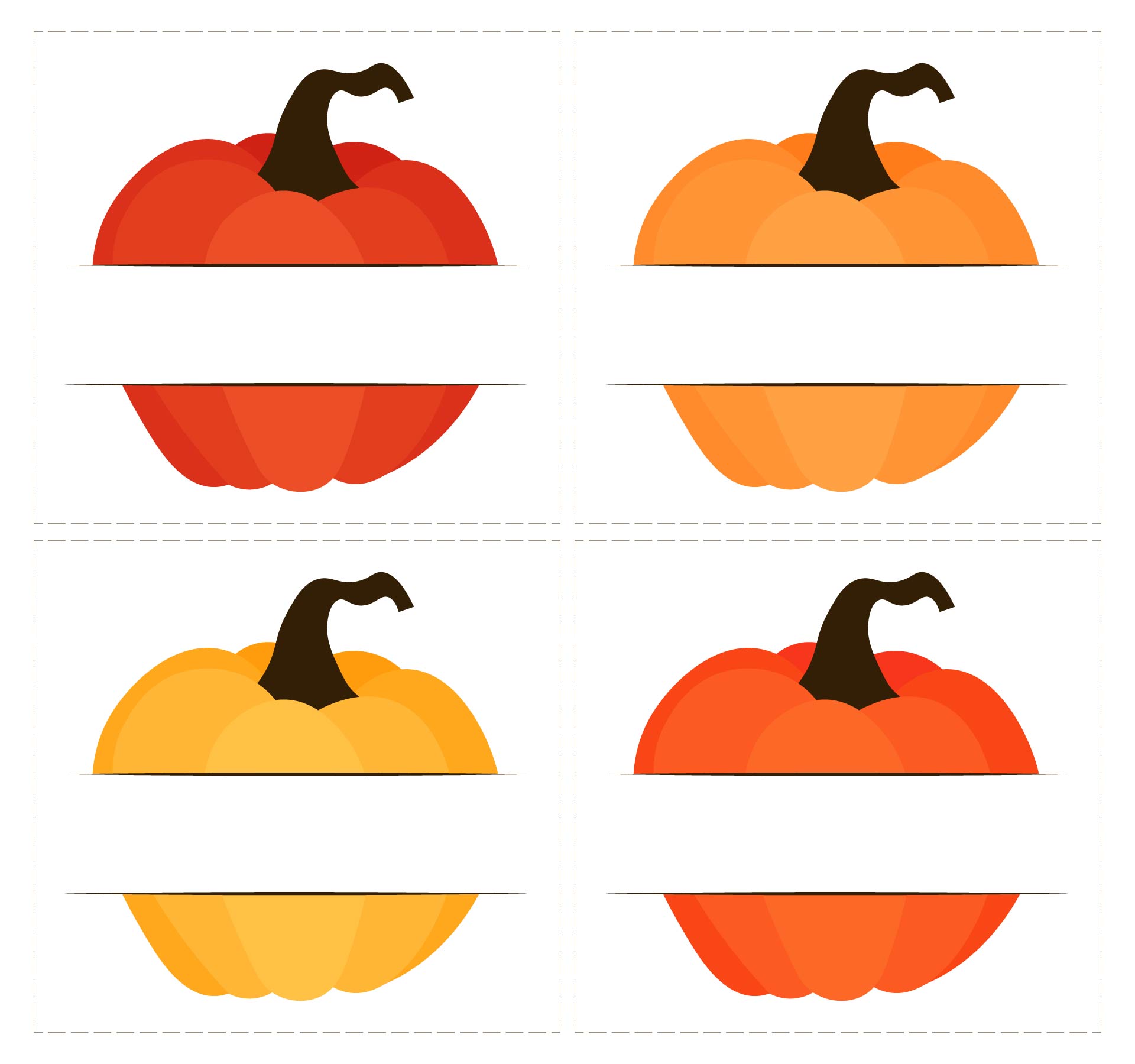 Autumn Pumpkin Name Badge Printables Autumn Pumpkin Name Badge Printables