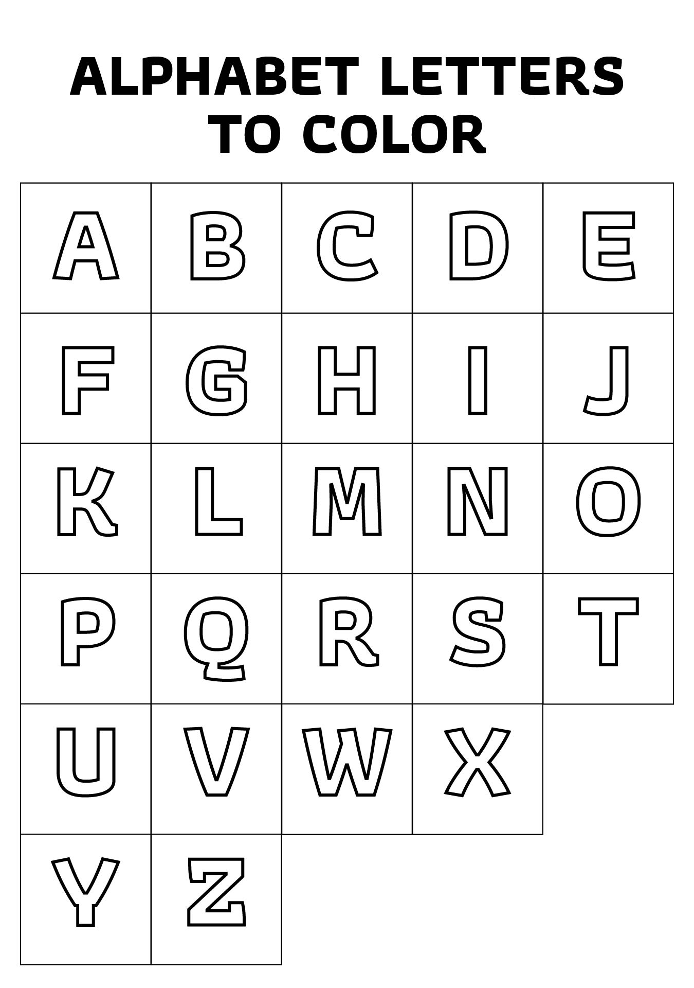 Big Alphabet Letters for Printing