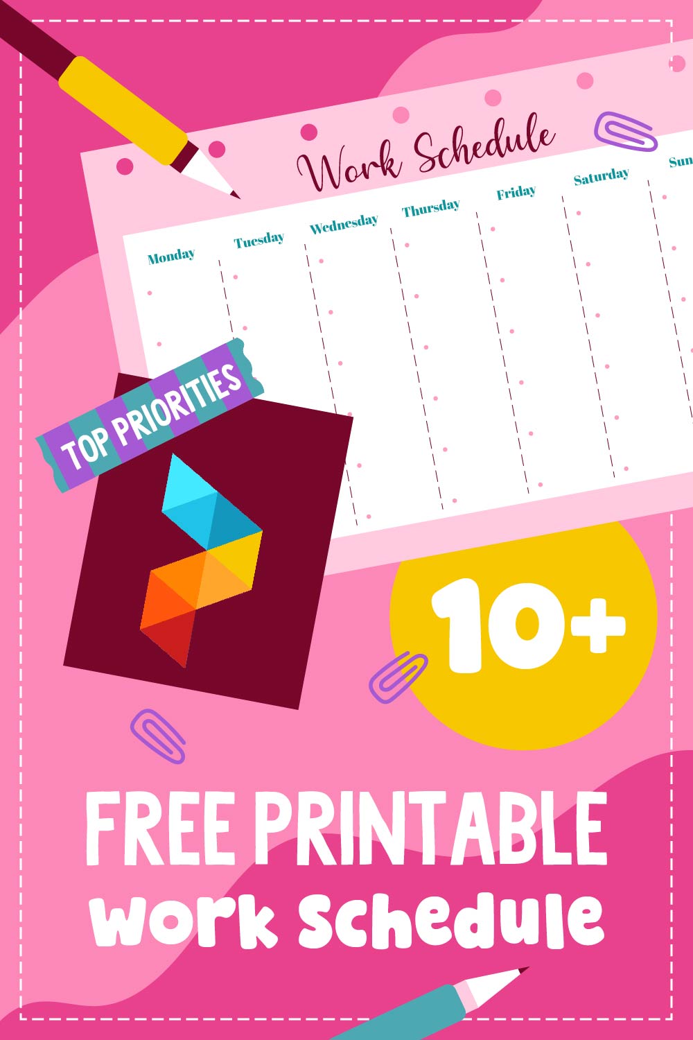 Printable Work Schedule