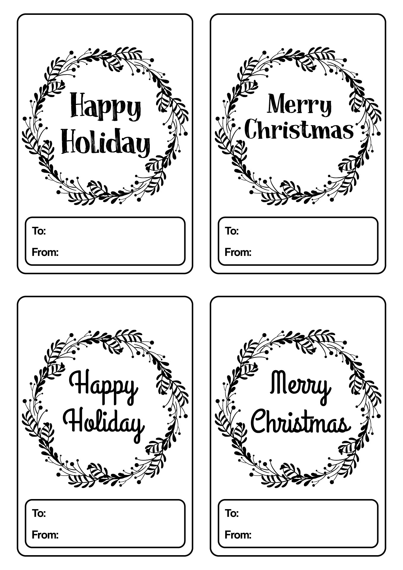 DIY Festive Gift Tags Printable DIY Festive Gift Tags Printable