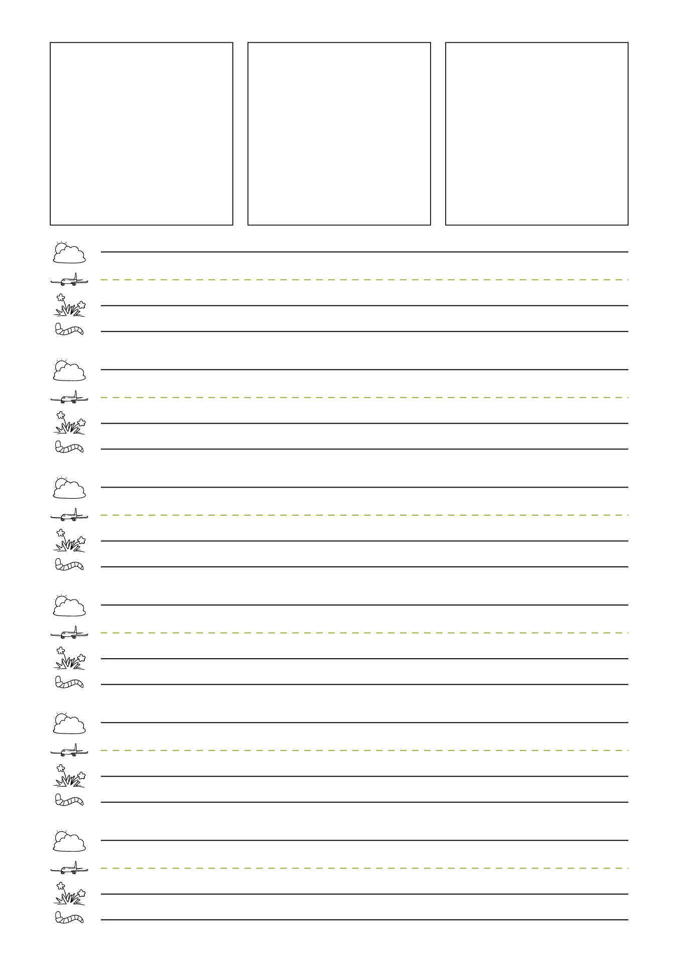Fundations Double Lined Paper for Elementary Students