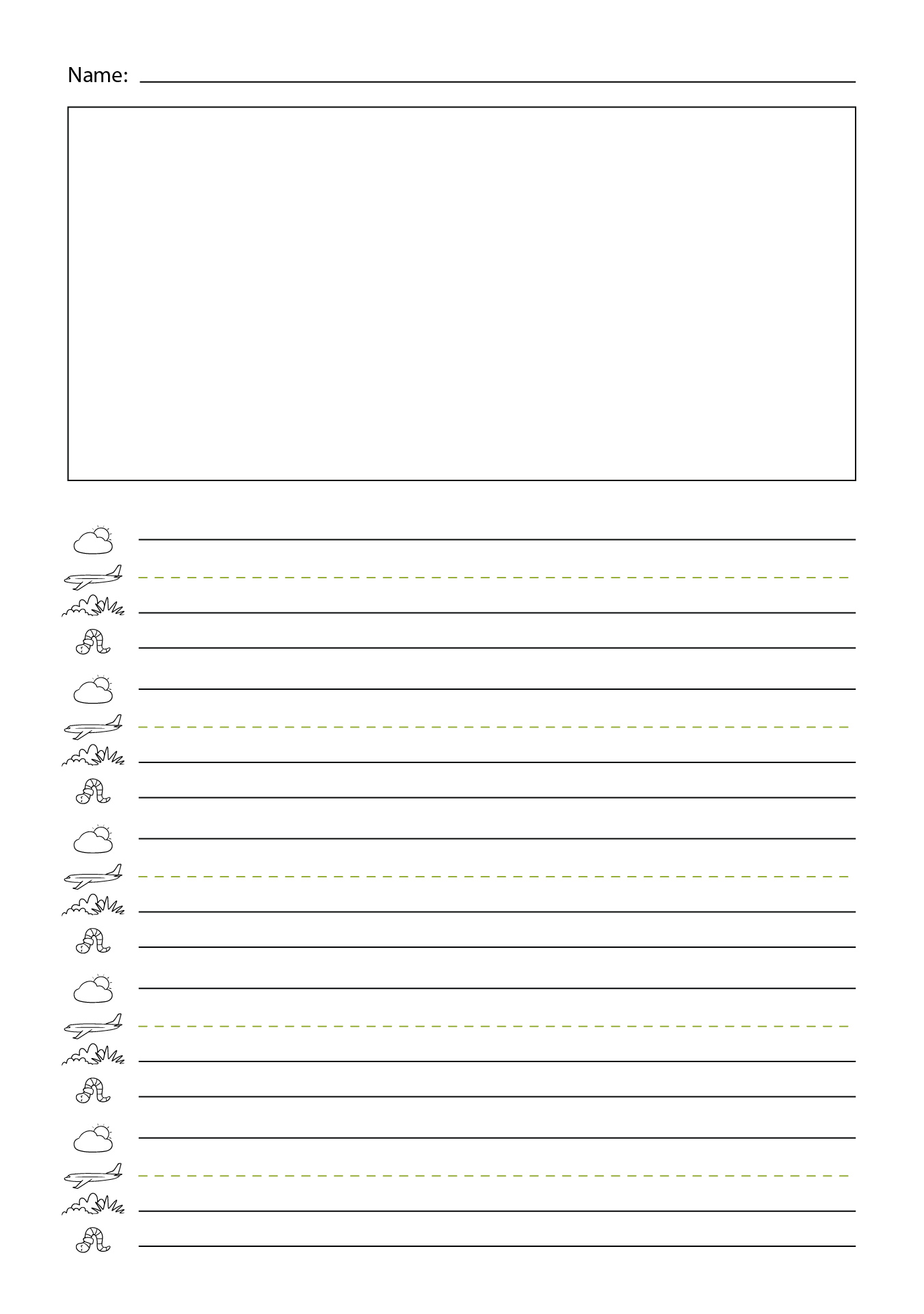 Fundations Lined Paper Printable for Kindergarten
