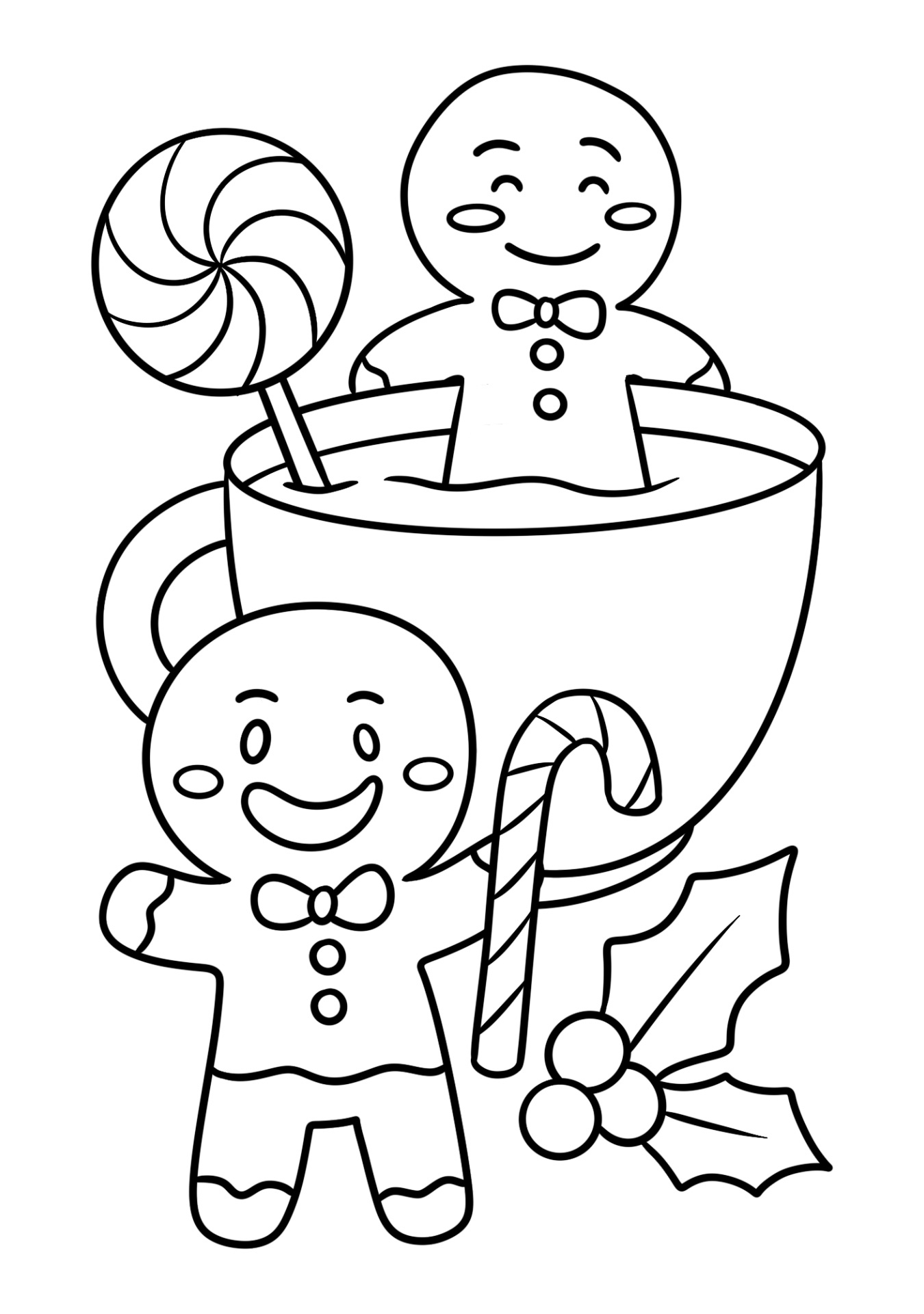 Gingerbread Man Coloring Sheet Printable Gingerbread Man Coloring Sheet Printable