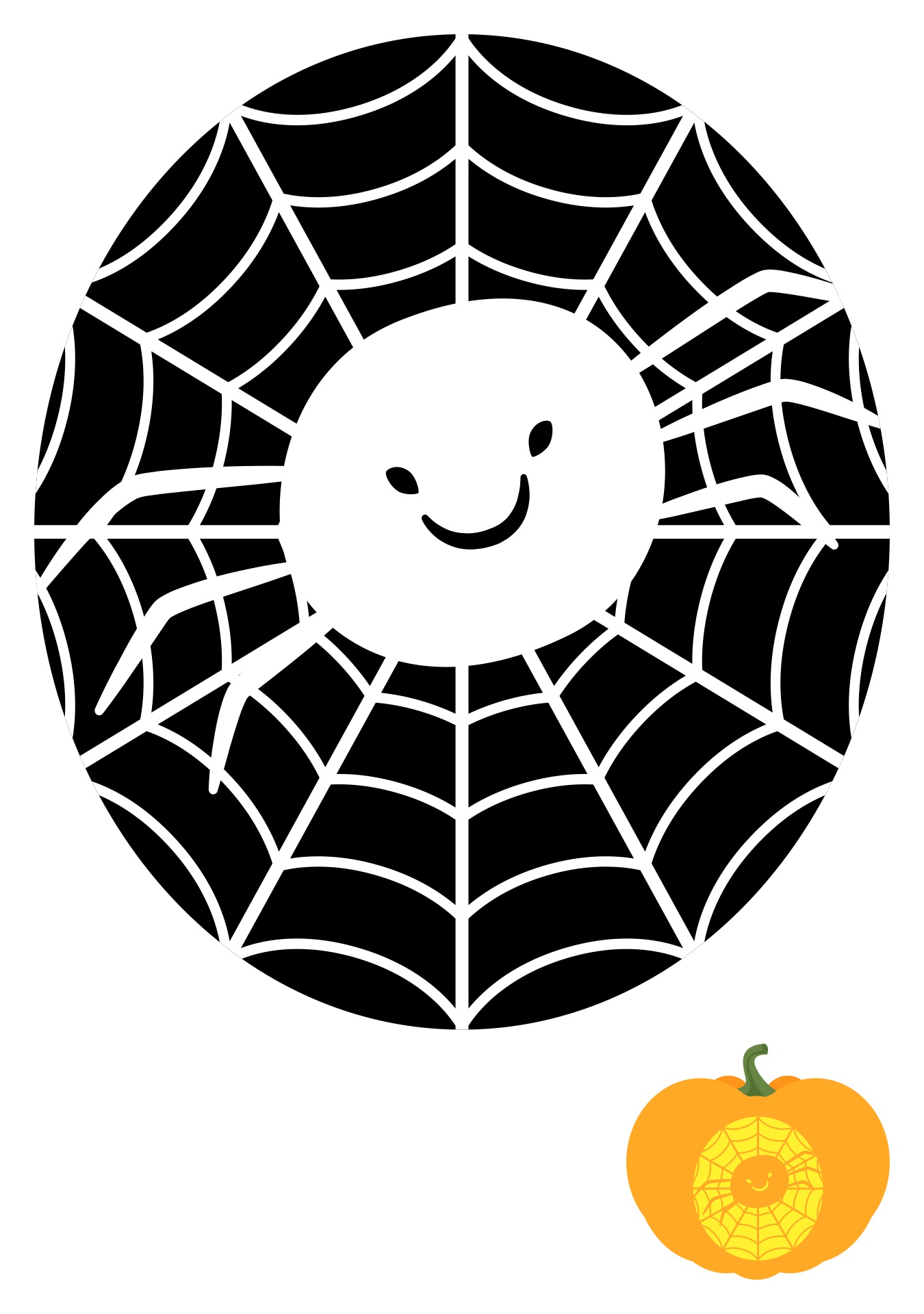 Halloween Pumpkin Carving Spider Patterns