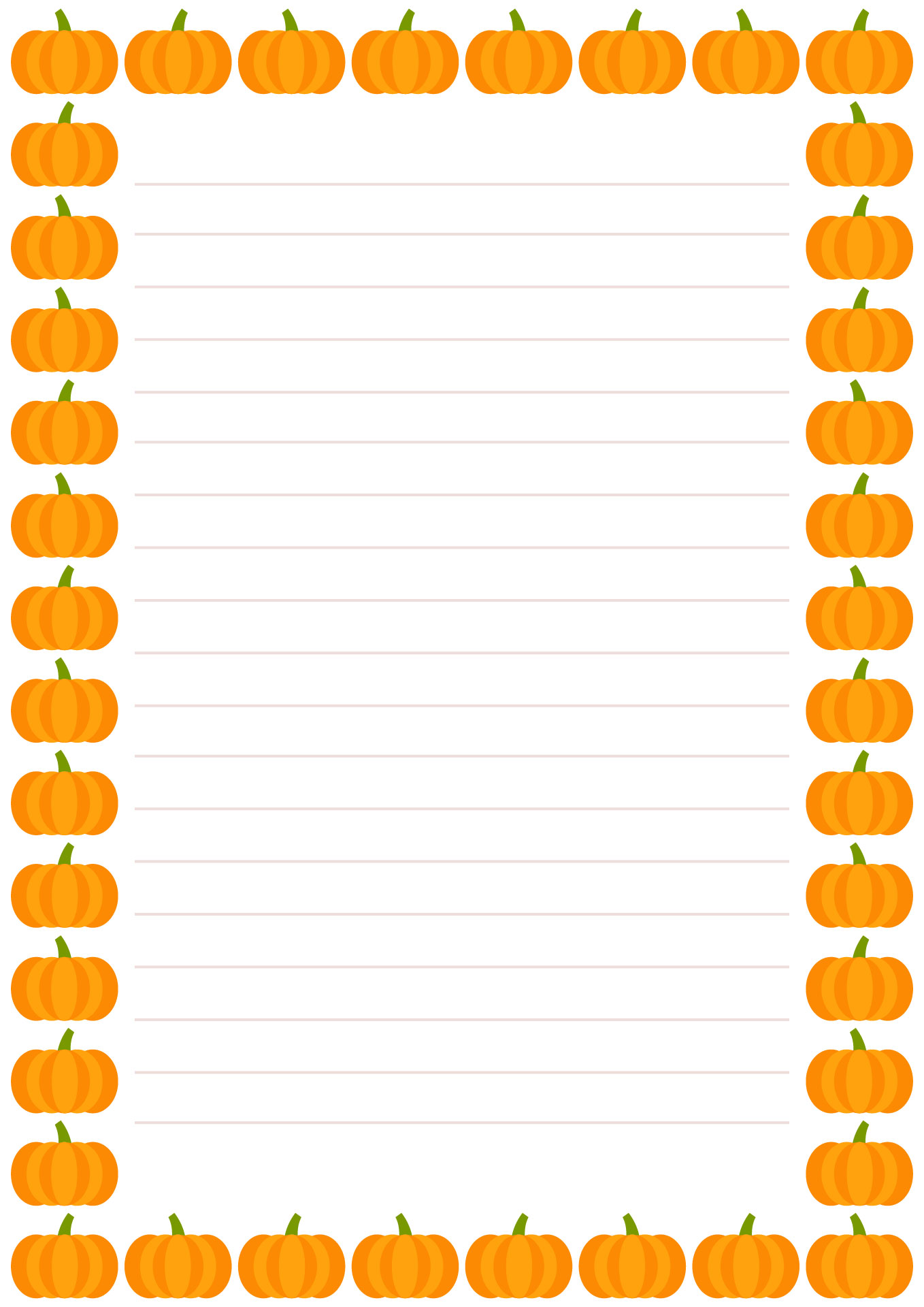 Halloween Pumpkin Themed Page Border Halloween Pumpkin Themed Page Border