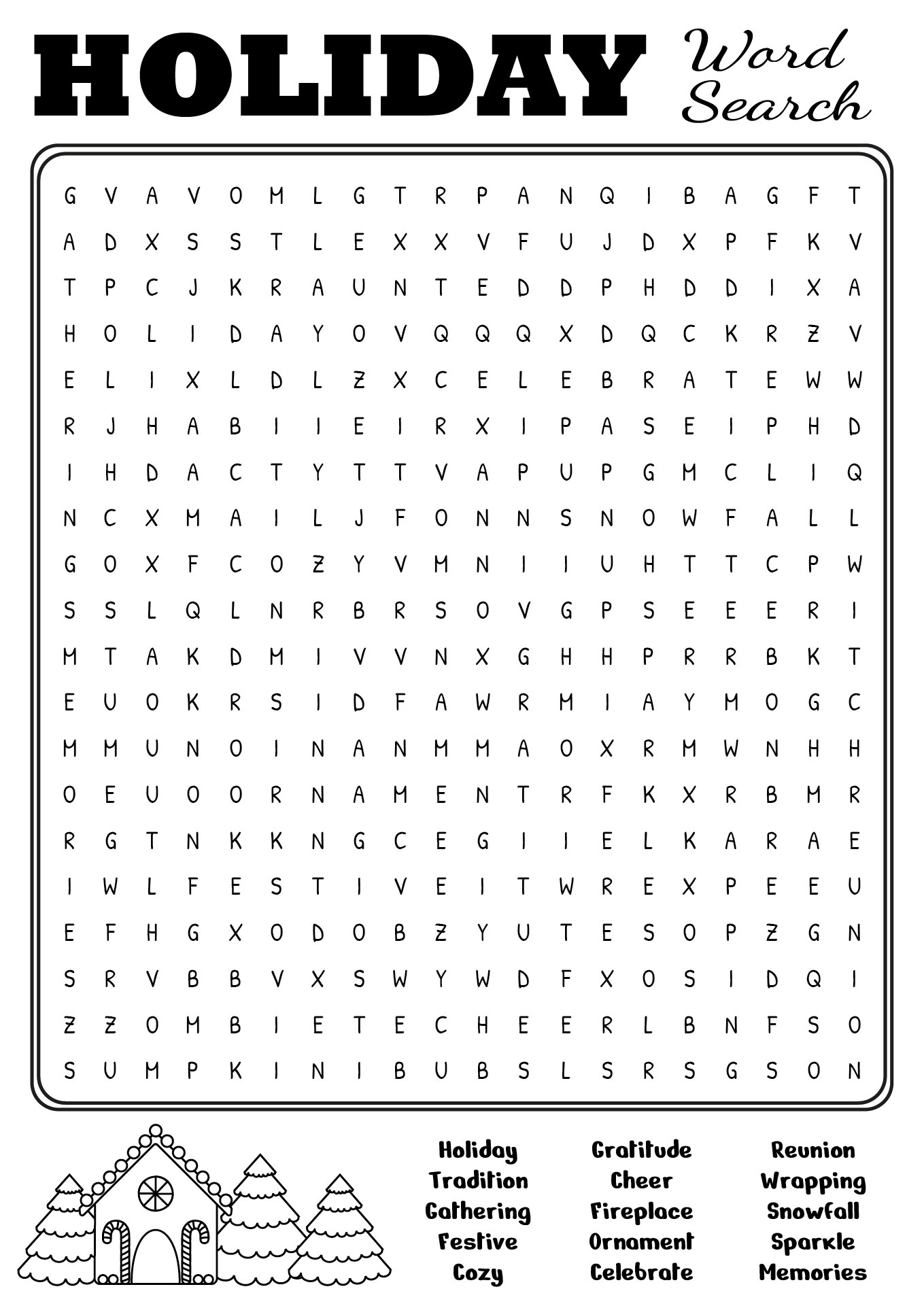 Holiday-Themed Word Searches for Adults Holiday-Themed Word Searches for Adults