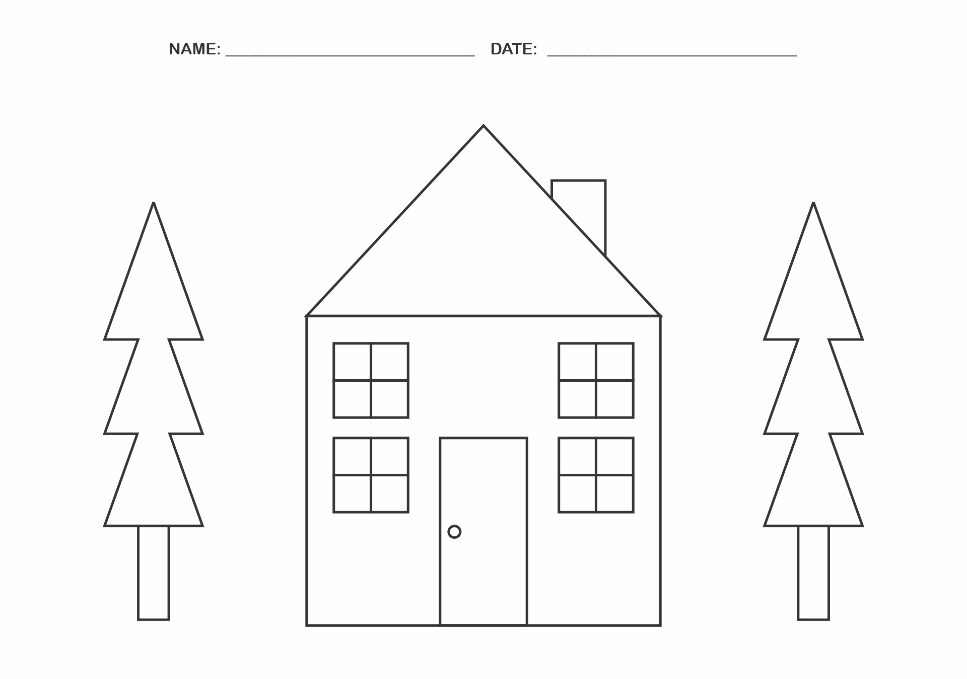 Houses Shapes Coloring Activity Sheets Houses Shapes Coloring Activity Sheets