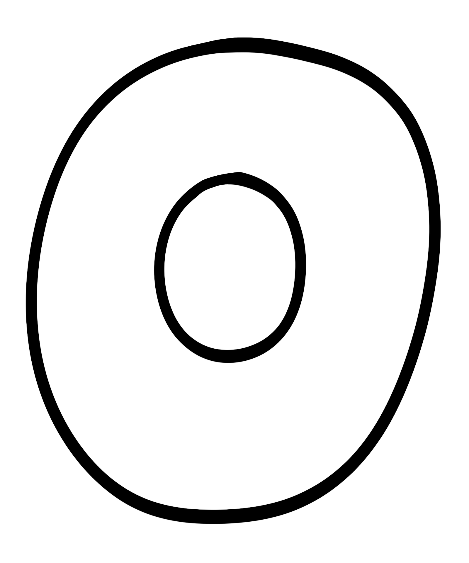 Large Printable Bubble Letter O