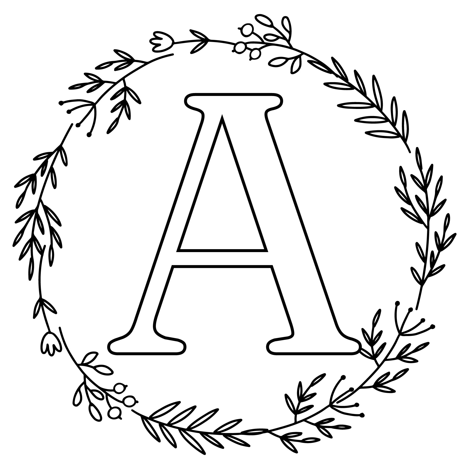 Monogram Name Art Printables