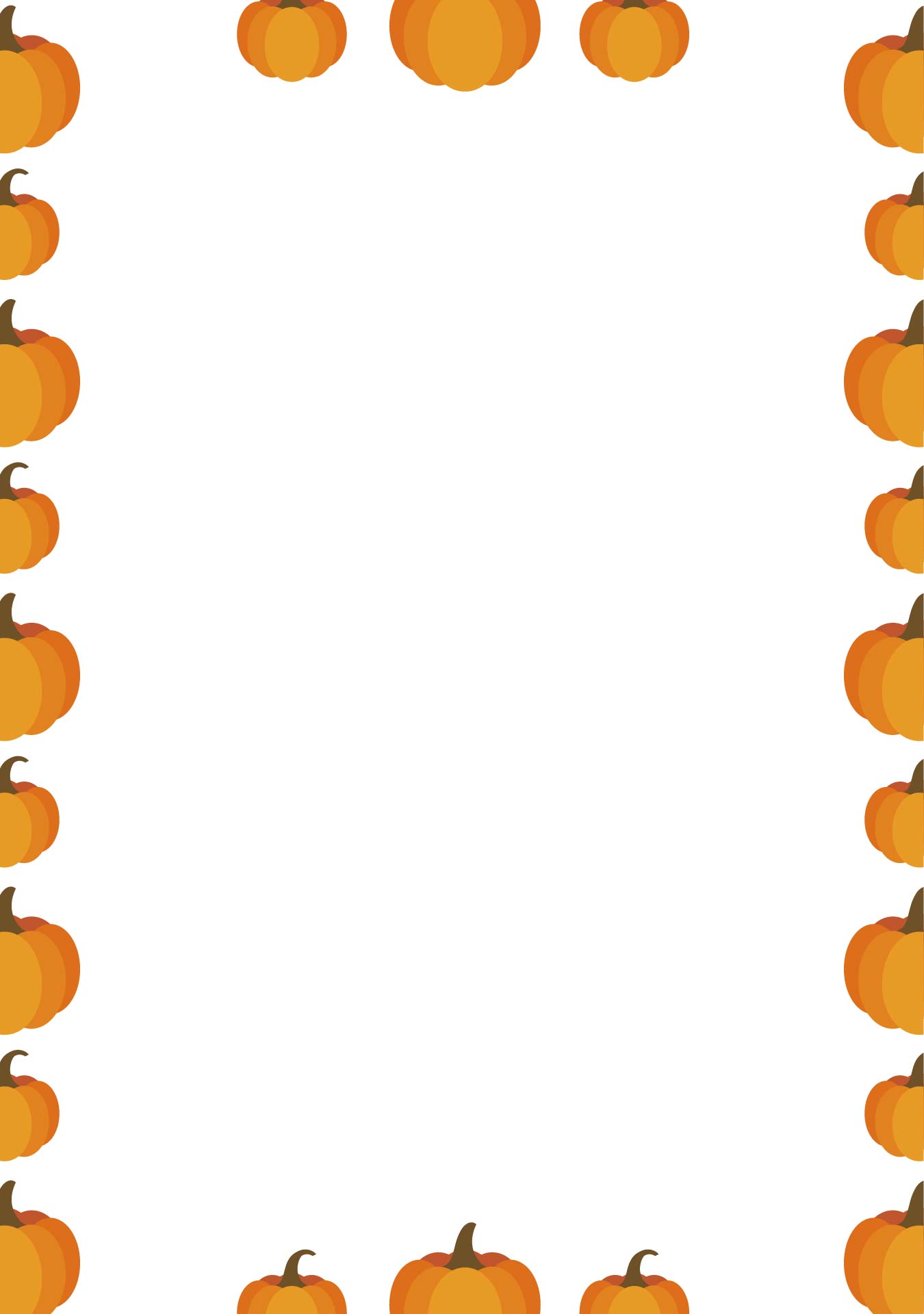 October Pumpkin Patch Page Border