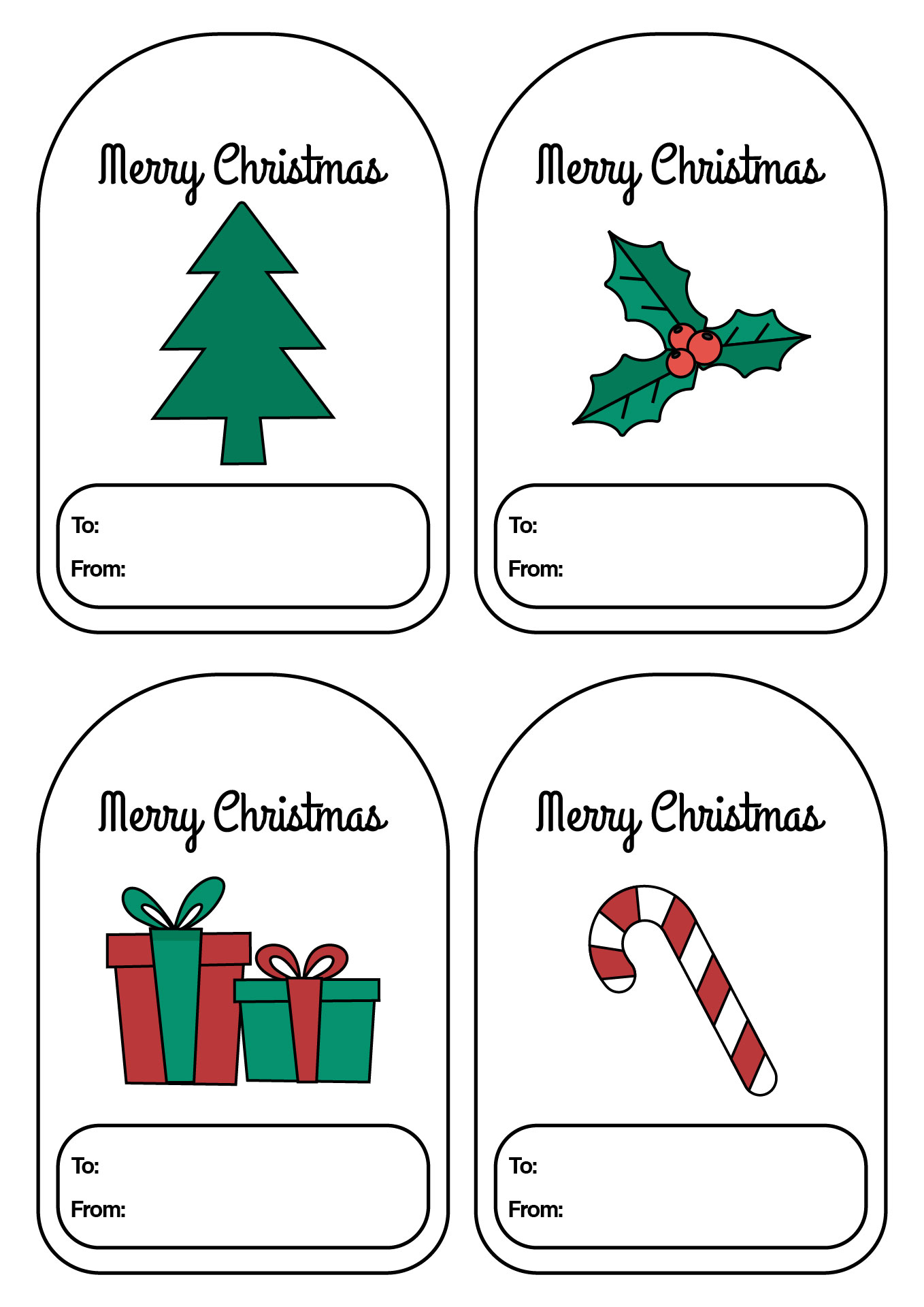 Personalized DIY Christmas Tag Printables Personalized DIY Christmas Tag Printables