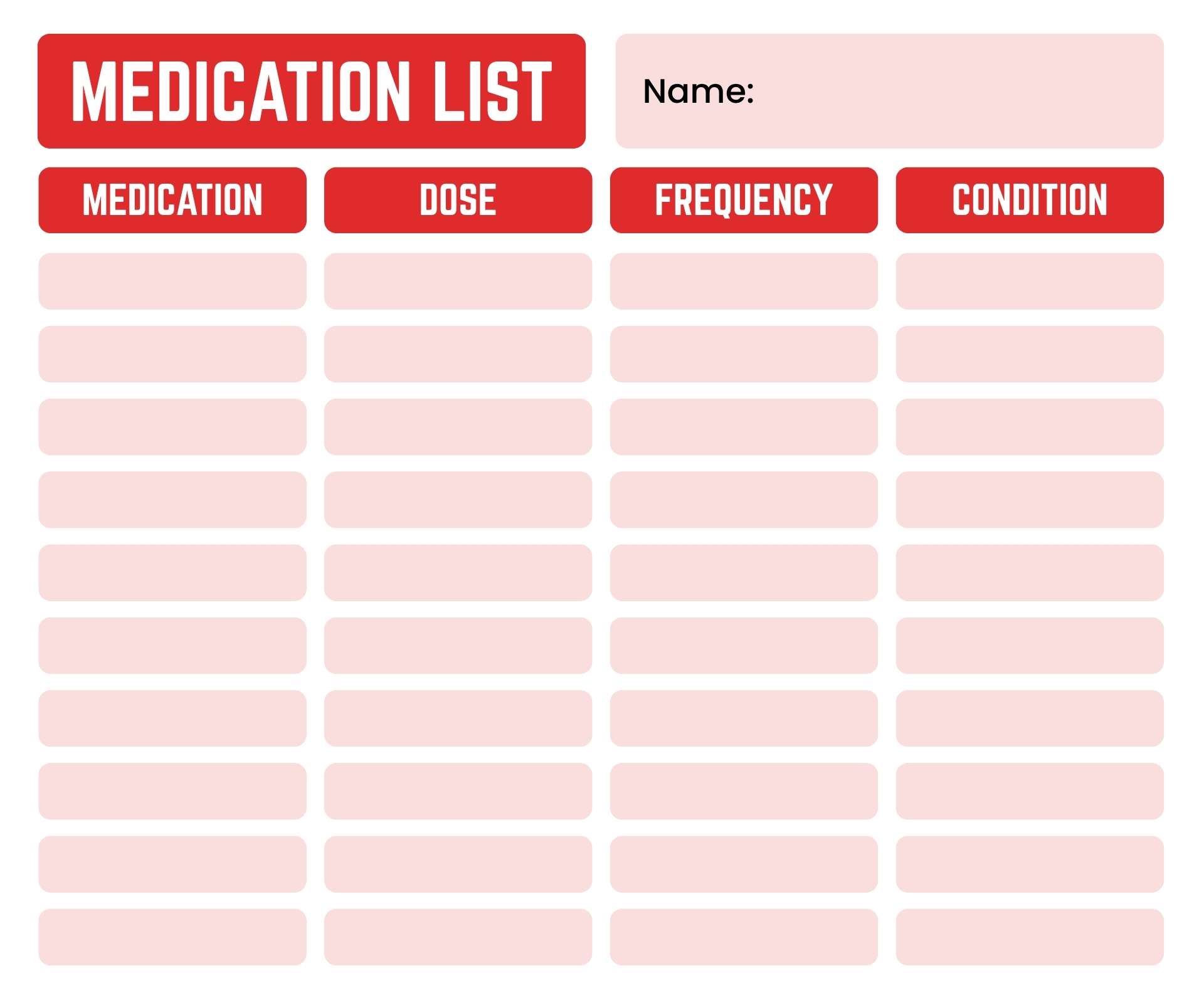 Pocket Medication List for Seniors Pocket Medication List for Seniors
