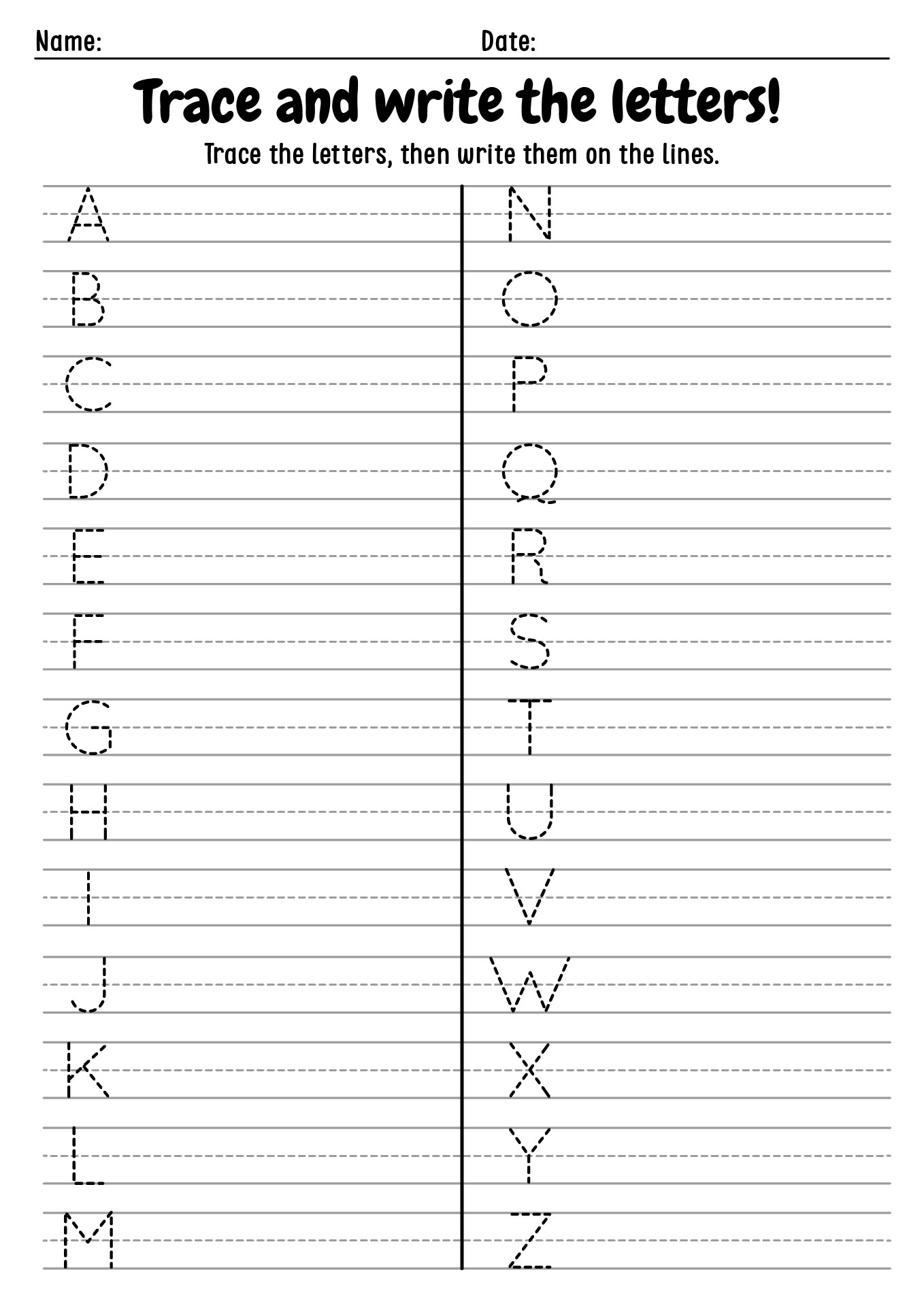 Preschool Capital Letters Tracing Guide Preschool Capital Letters Tracing Guide