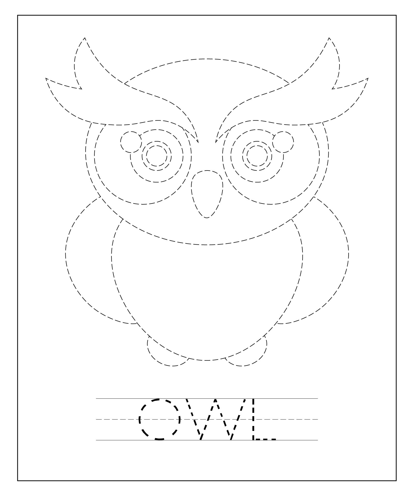 Preschool Owl Activity Sheet Preschool Owl Activity Sheet