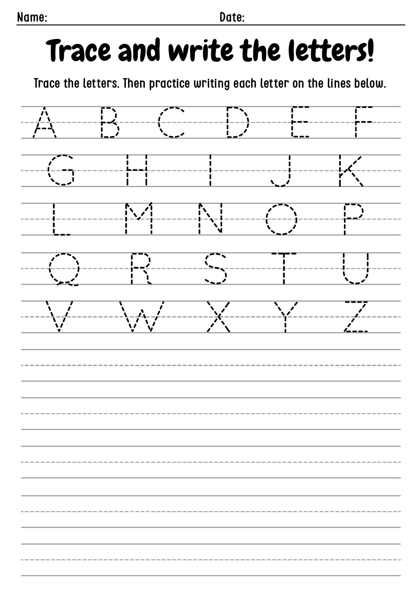 Printable ABC Tracing Pages Printable ABC Tracing Pages