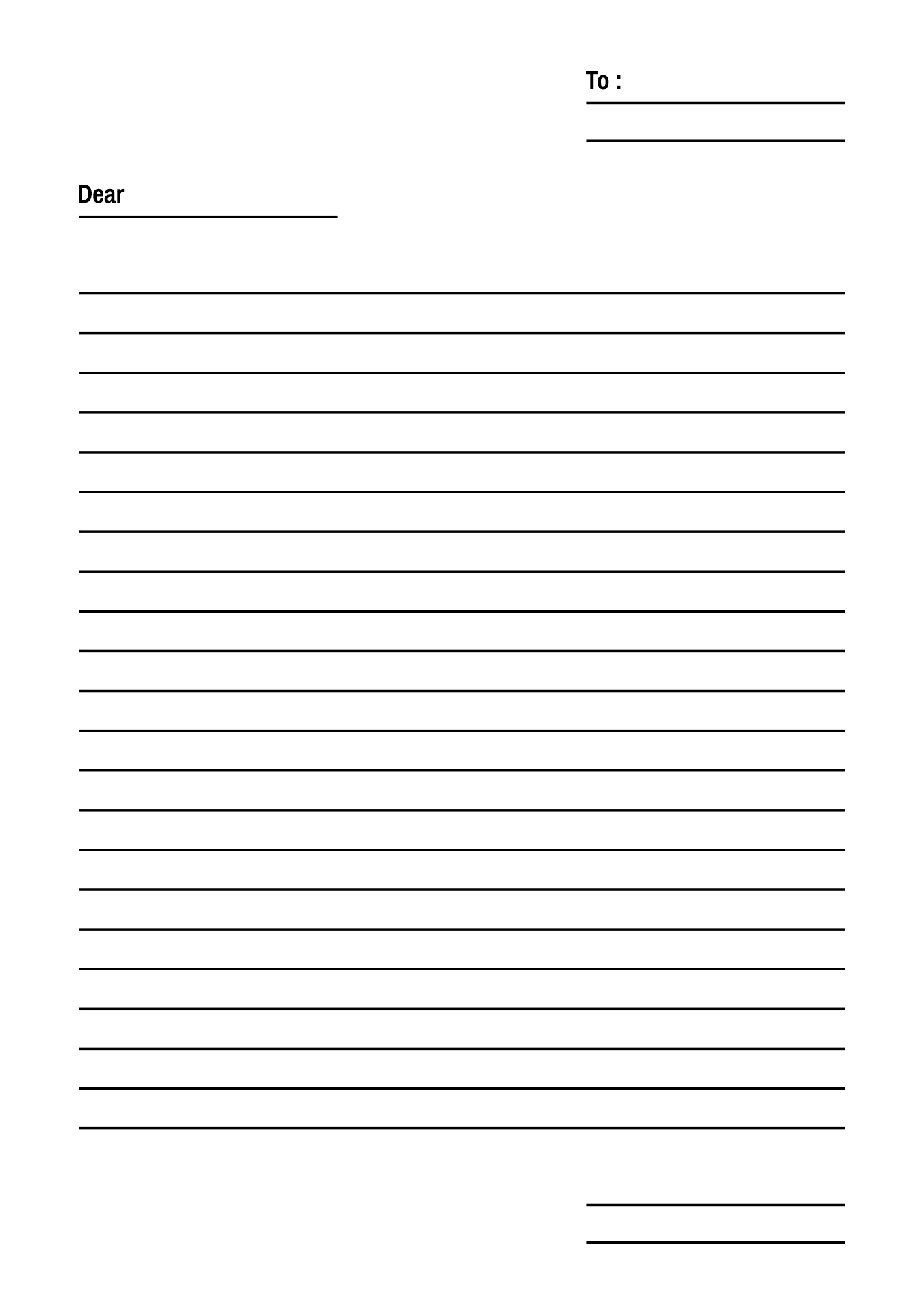 Printable Blank Business Letter Format