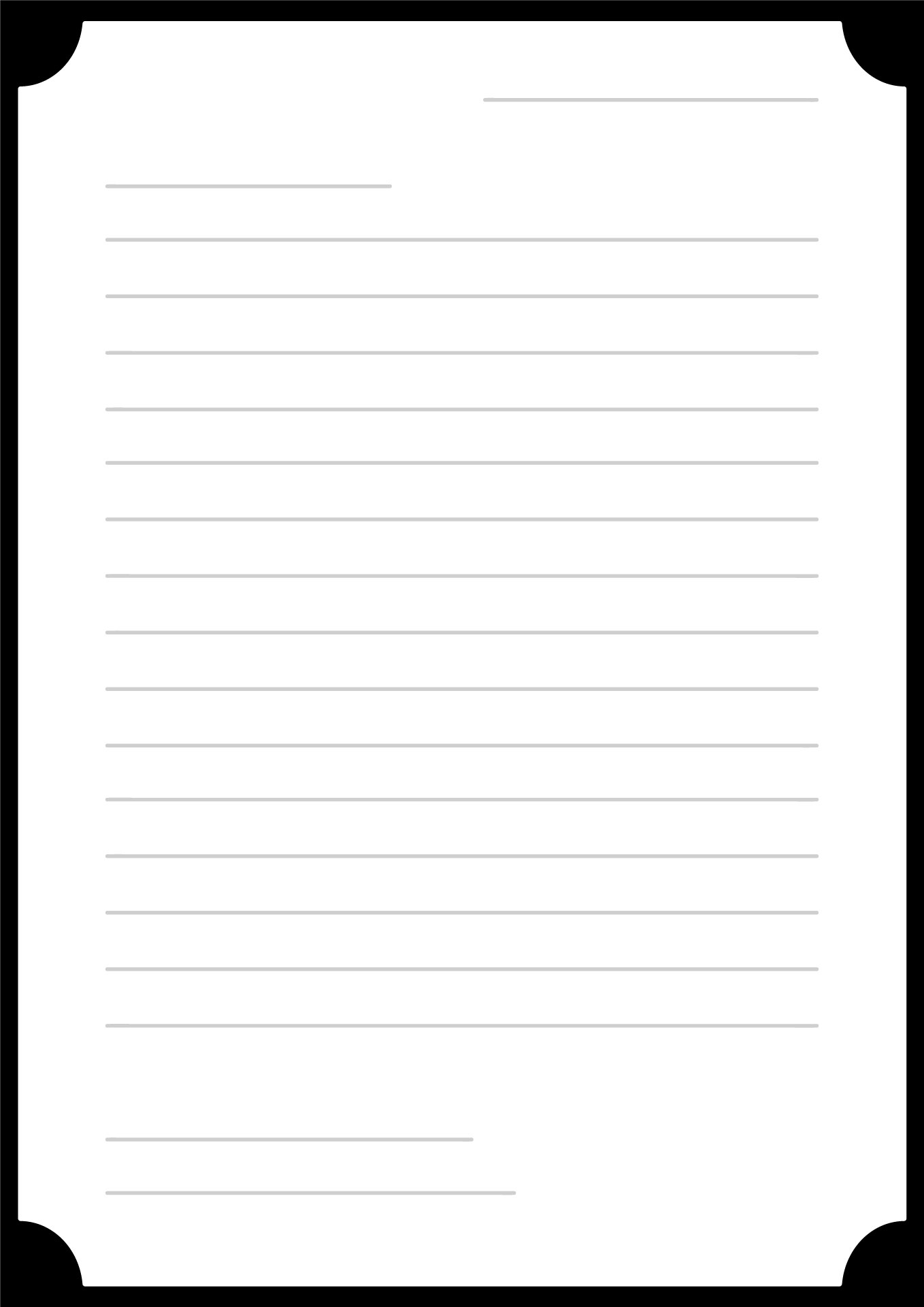 Printable Blank Friendly Letter Layout for Elementary