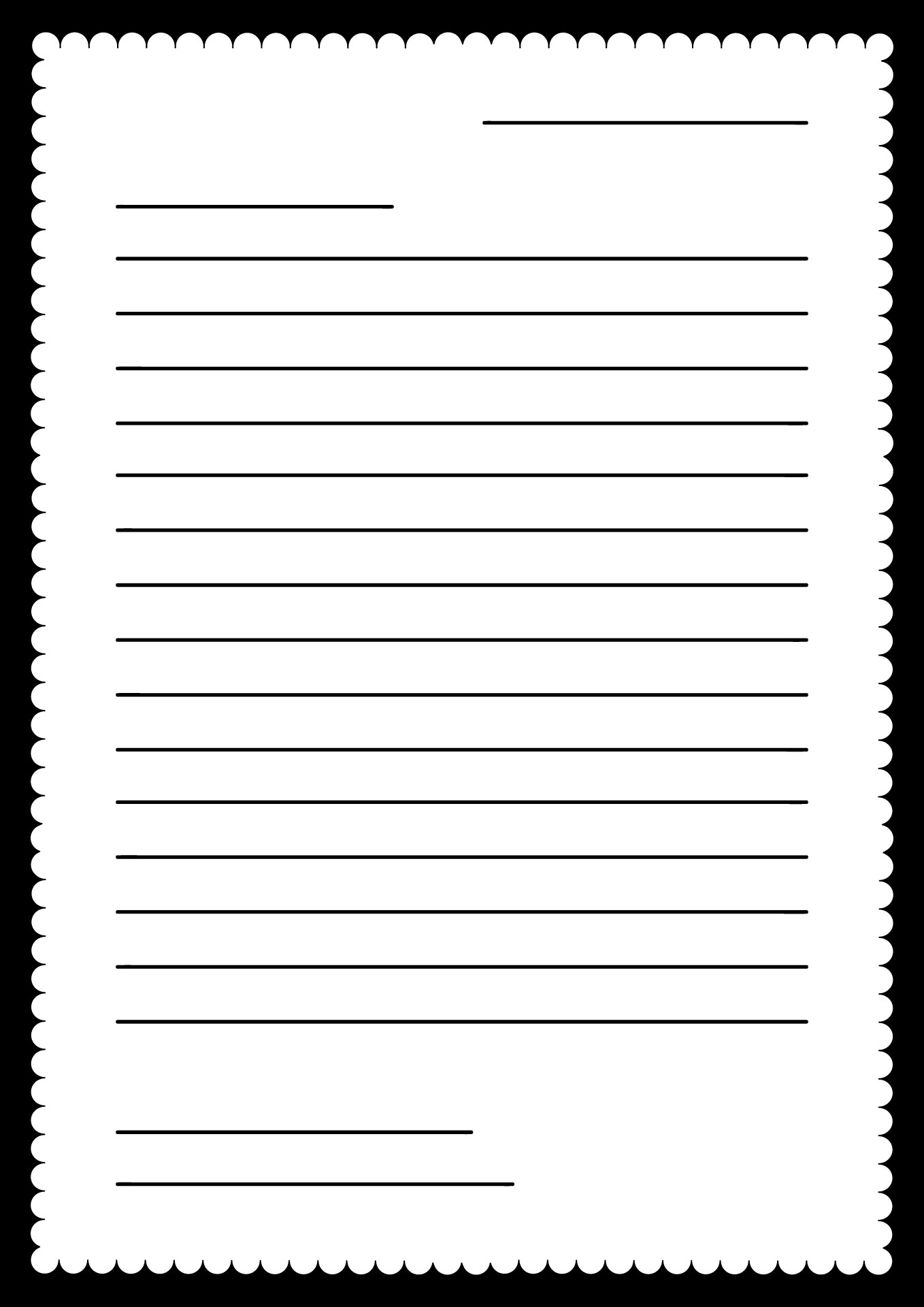 Printable Blank Friendly Letter Outline for Students