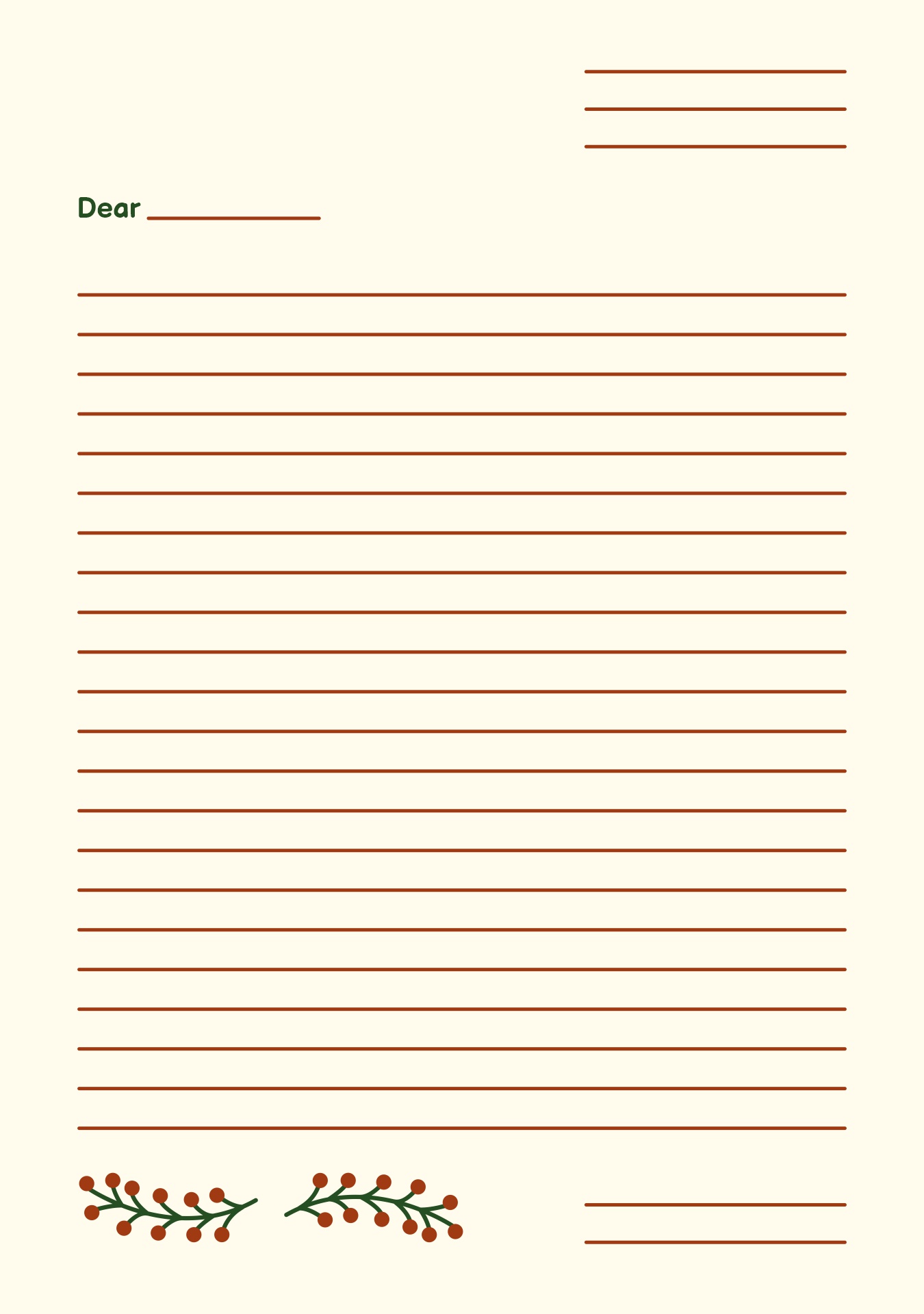 Printable Blank Letter for Personal Use