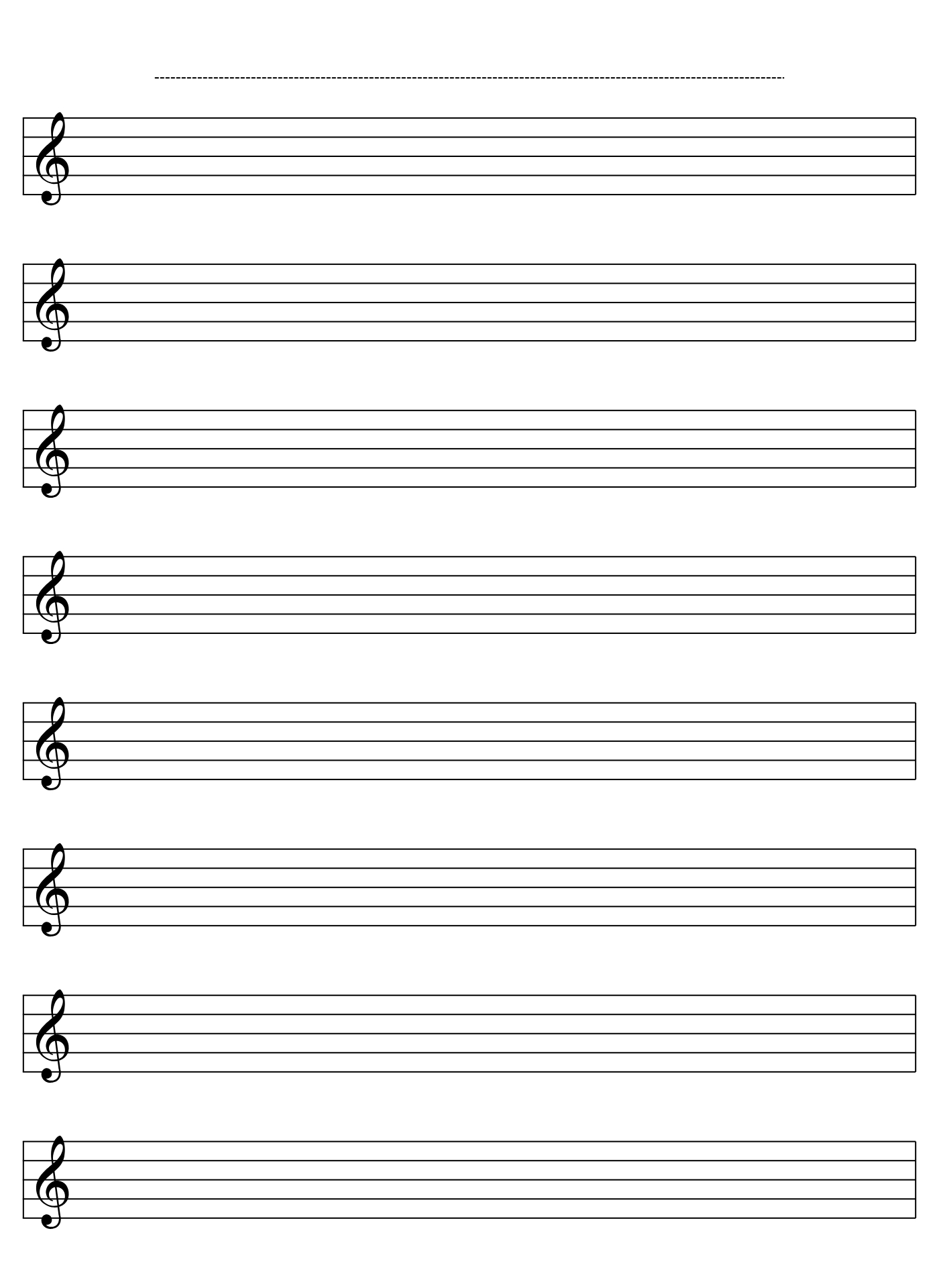 Printable Blank Manuscript Paper for Composing
