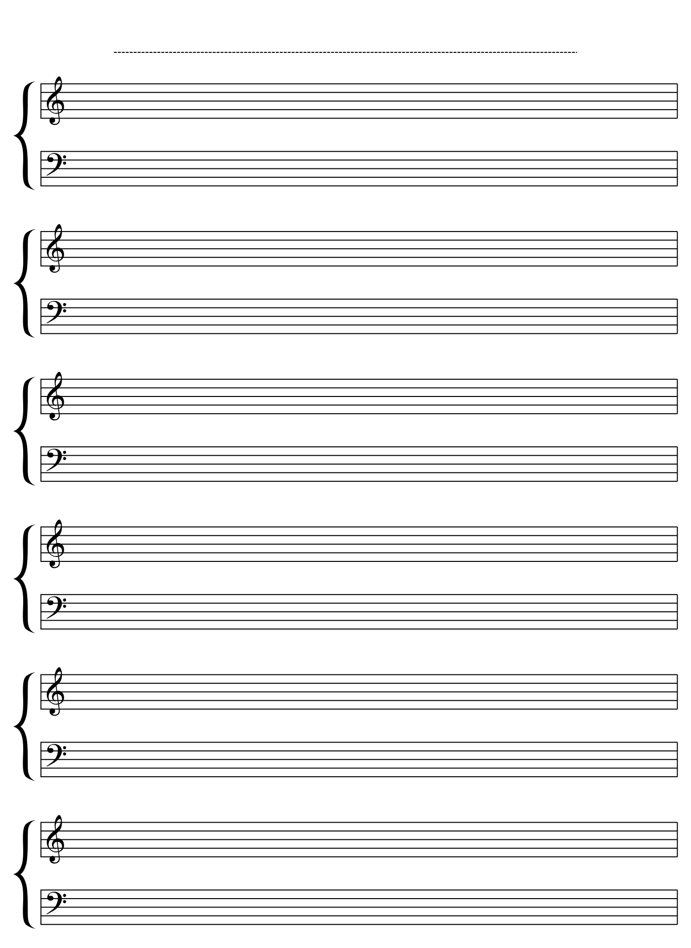 Printable Blank Sheet Music for Piano