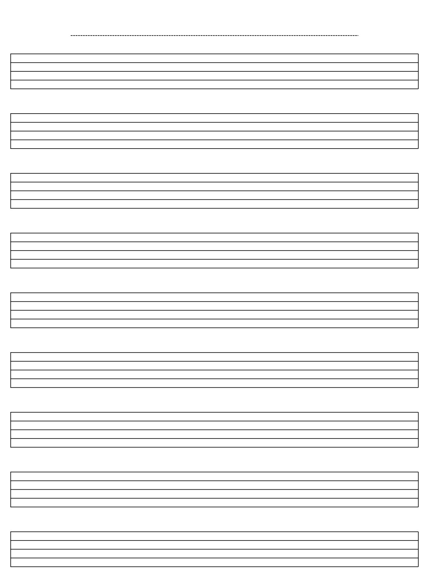 Printable Blank Staff Paper for Musicians