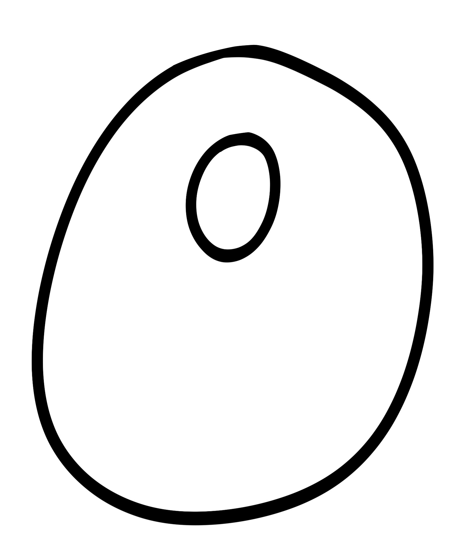Printable Bubble Letter O Outline