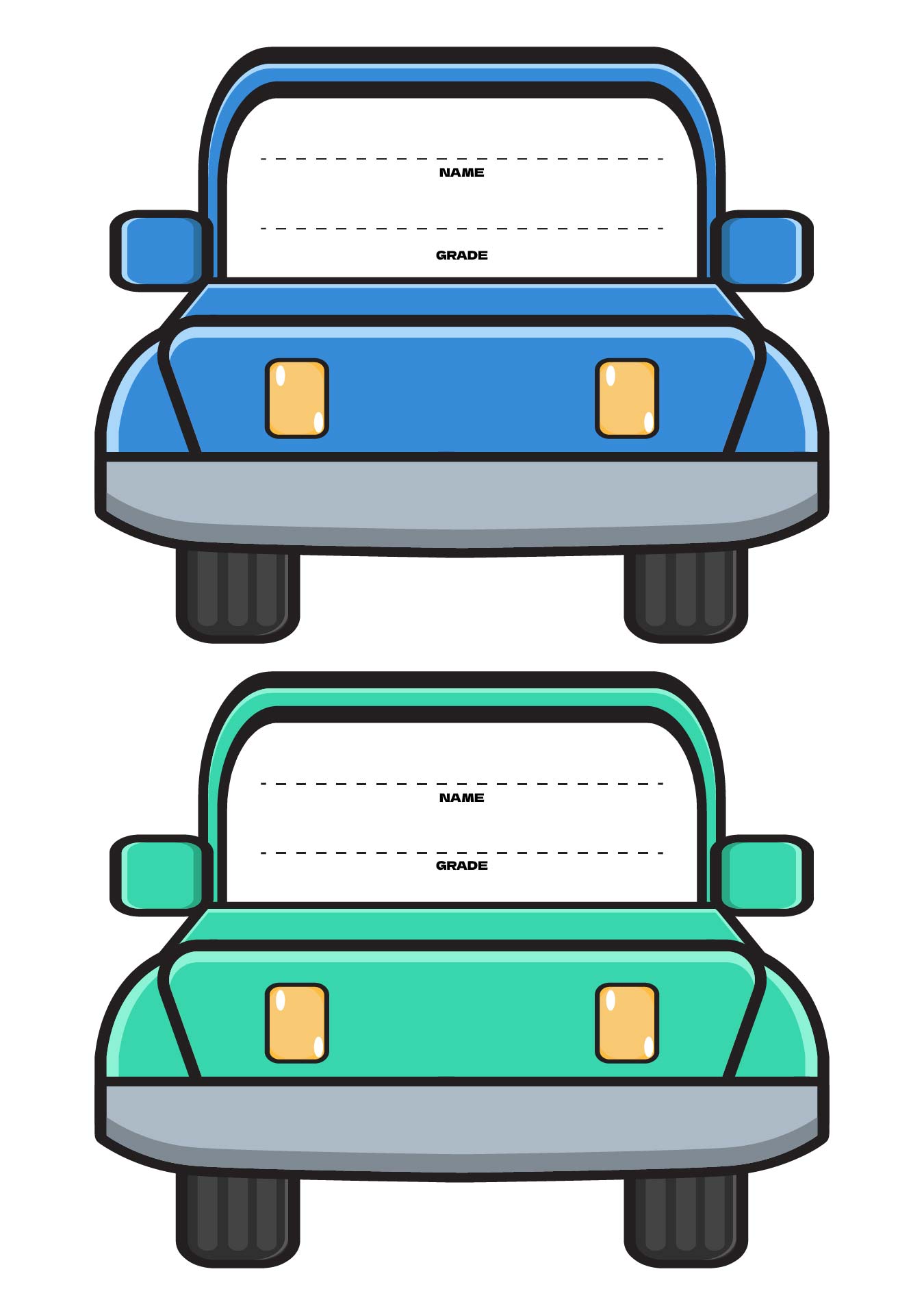 Printable Car Rider ID Tags Printable Car Rider ID Tags