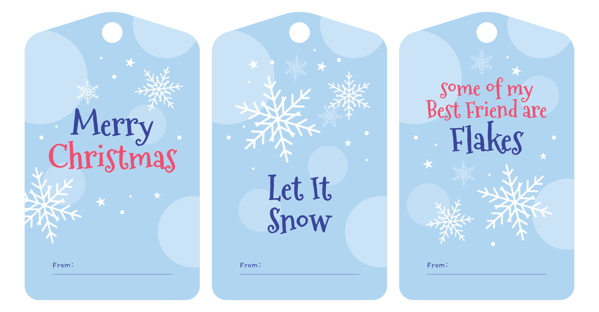 Printable Christmas Mason Jar Tags with Snowflakes Printable Christmas Mason Jar Tags with Snowflakes