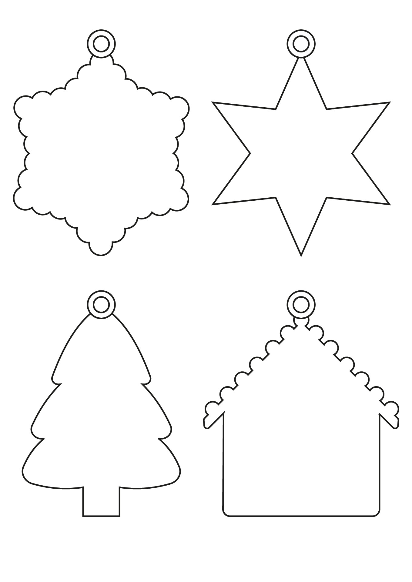 Printable Christmas Ornament Patterns for Kids Printable Christmas Ornament Patterns for Kids