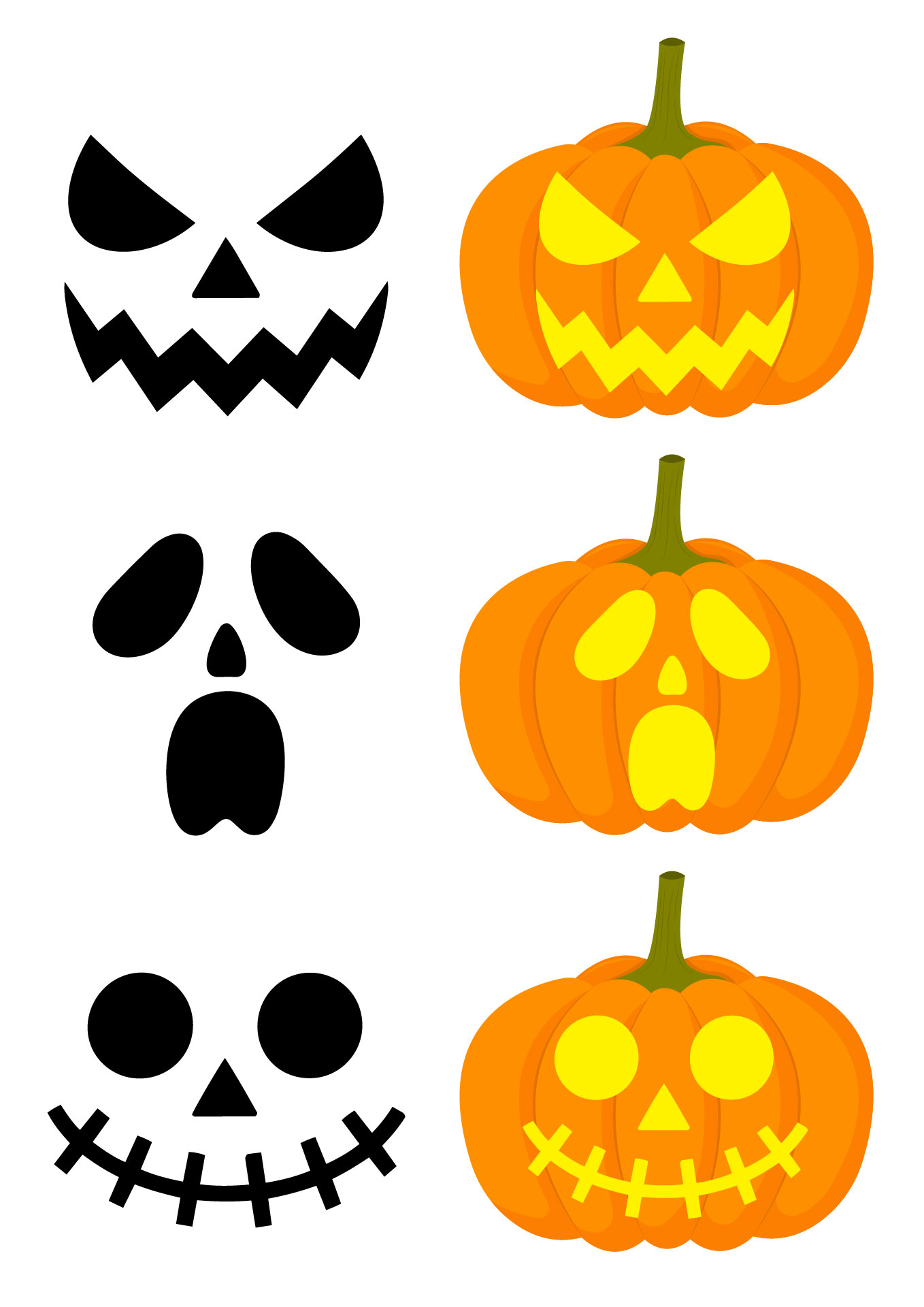 Printable Halloween Pumpkin Faces Printable Halloween Pumpkin Faces