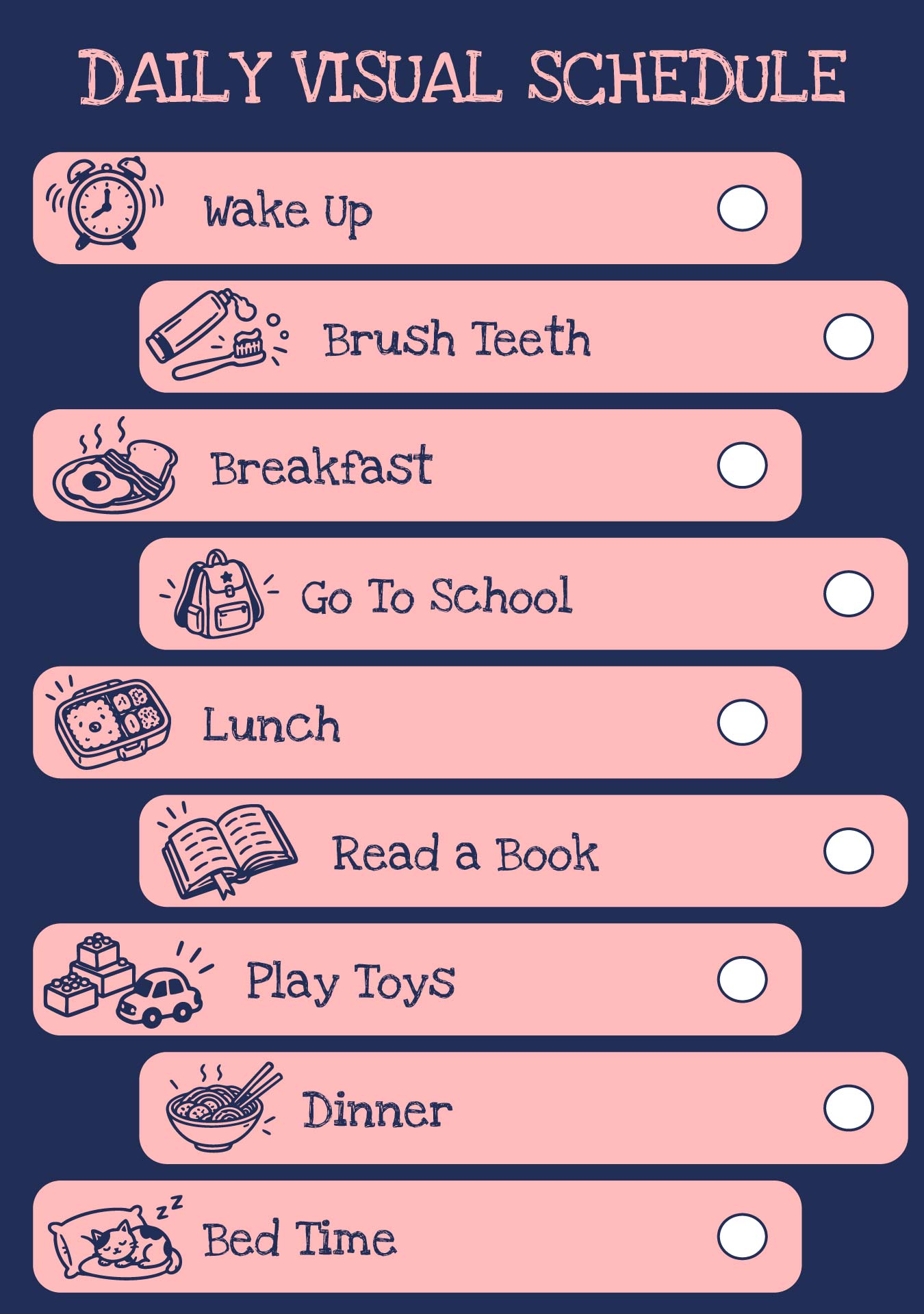 Printable Kids Daily Routine Chart