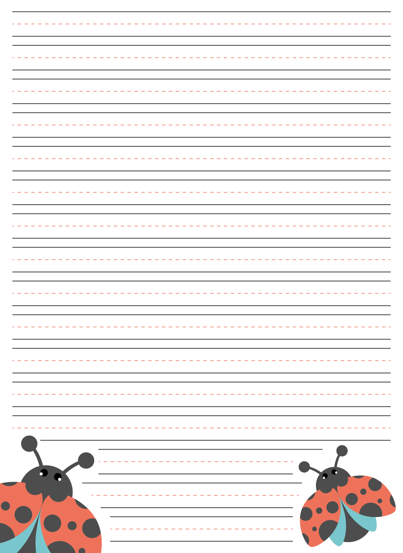 Printable Lined Paper for Childrens Handwriting Printable Lined Paper for Childrens Handwriting