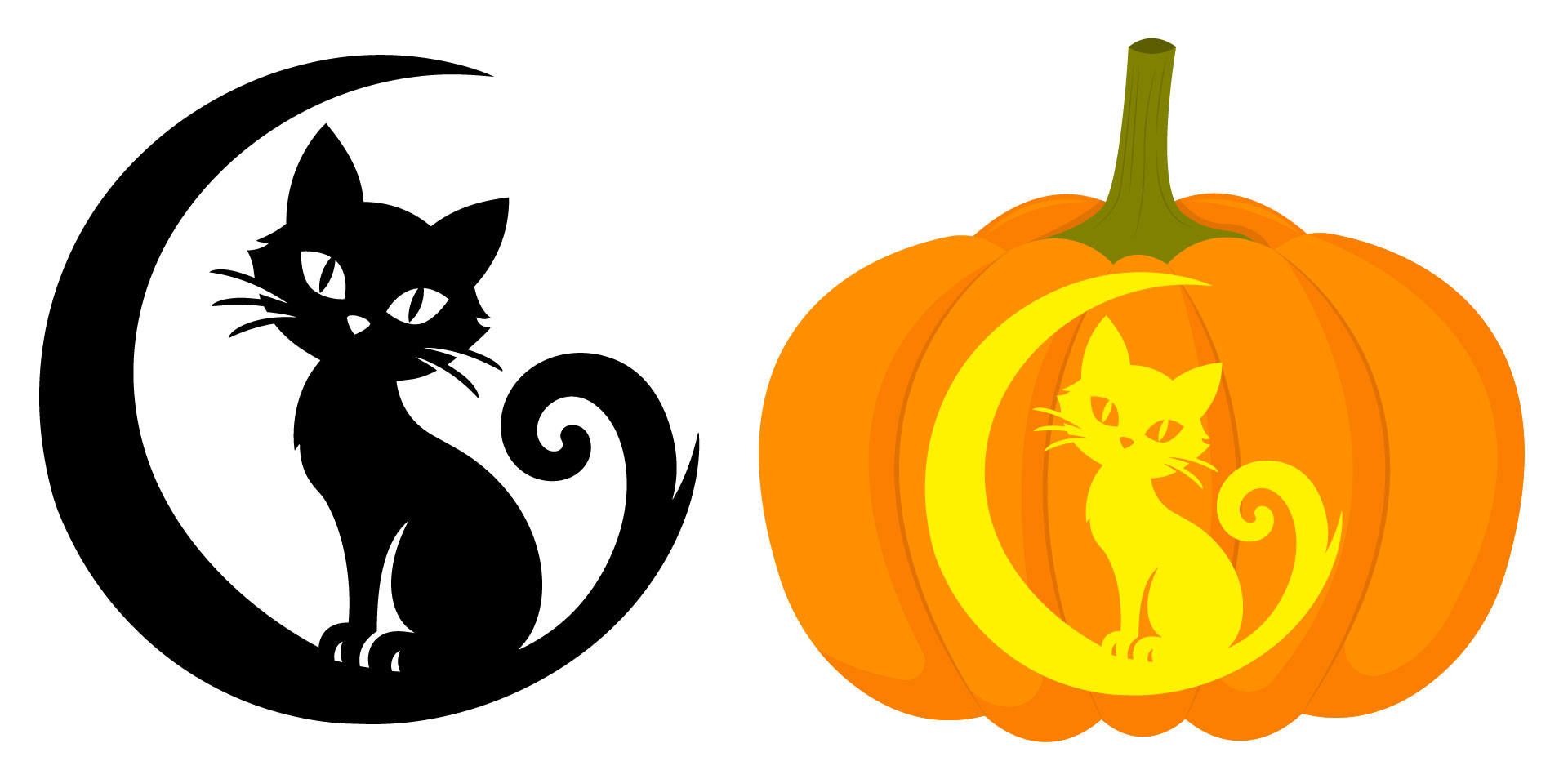 Printable Pumpkin Carving Cat Stencil Pattern