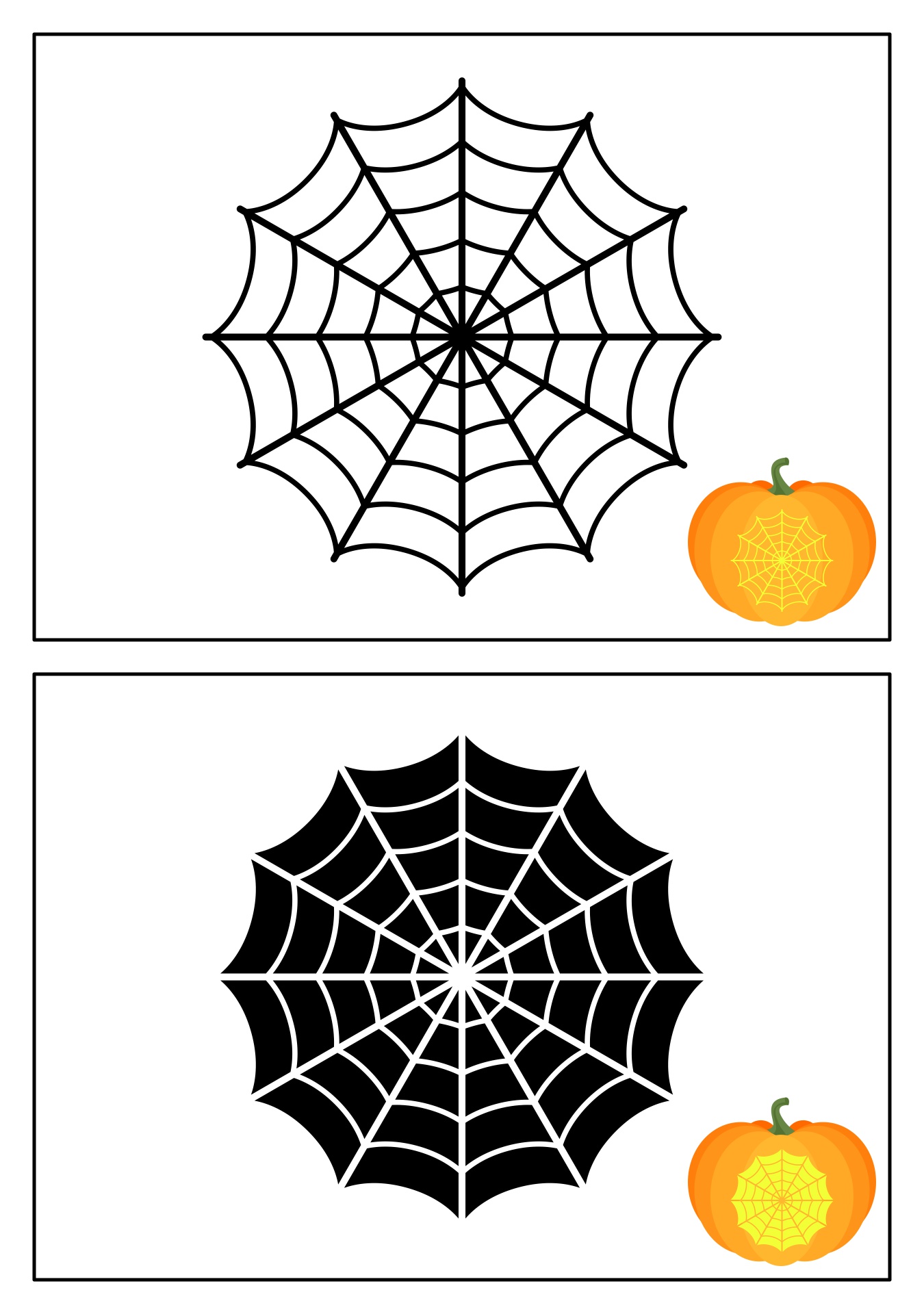 Printable Pumpkin Carving Patterns Spider Web Design