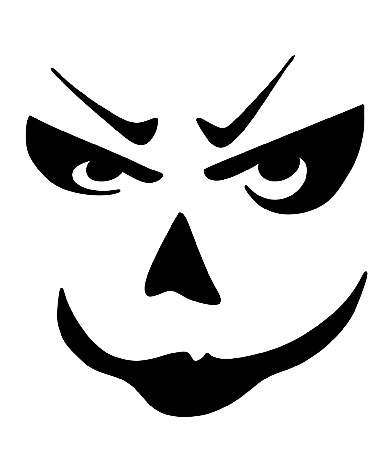 Printable Pumpkin Carving Stencils Joker Face Printable Pumpkin Carving Stencils Joker Face