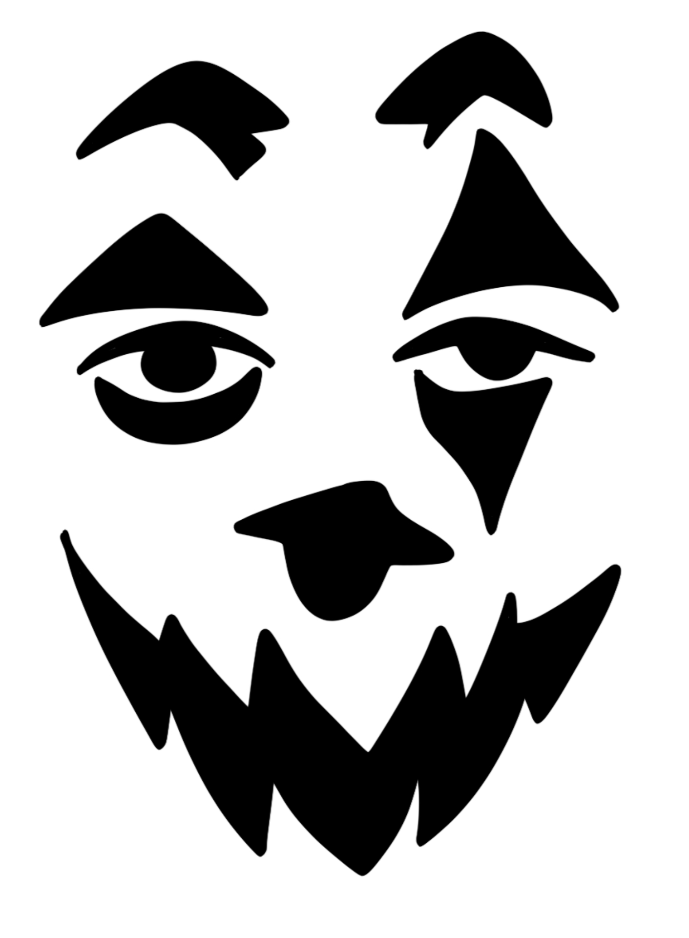 Printable Pumpkin Carving Stencils Joker Pattern Printable Pumpkin Carving Stencils Joker Pattern