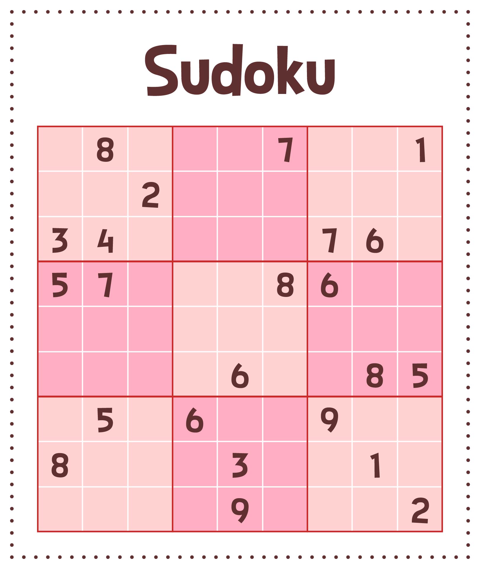 Printable Sudoku for Senior Citizens Printable Sudoku for Senior Citizens