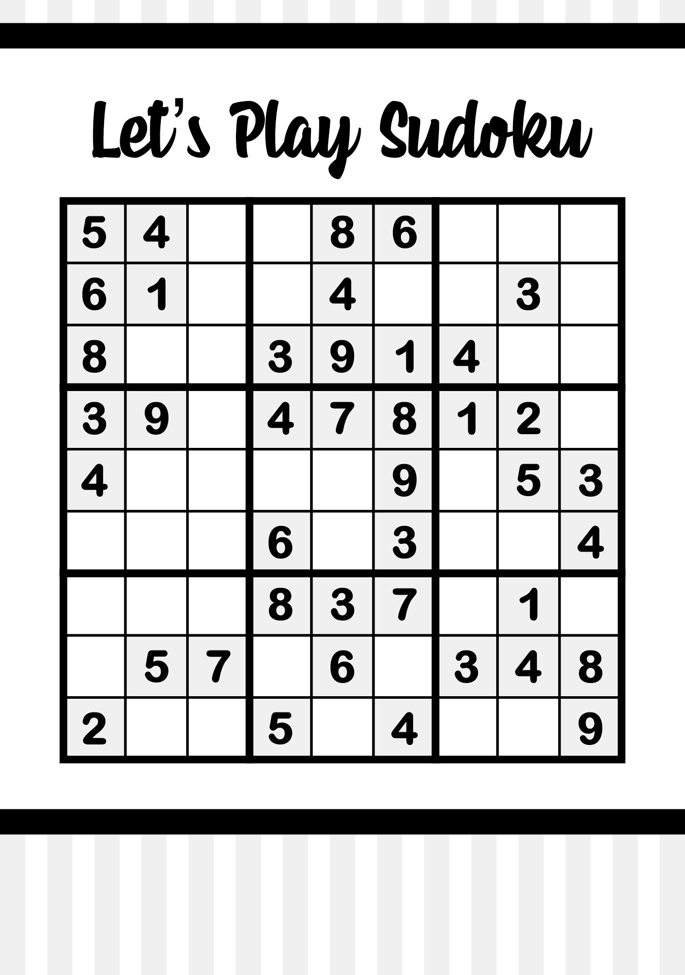 Printable Sudoku Puzzles for Beginners