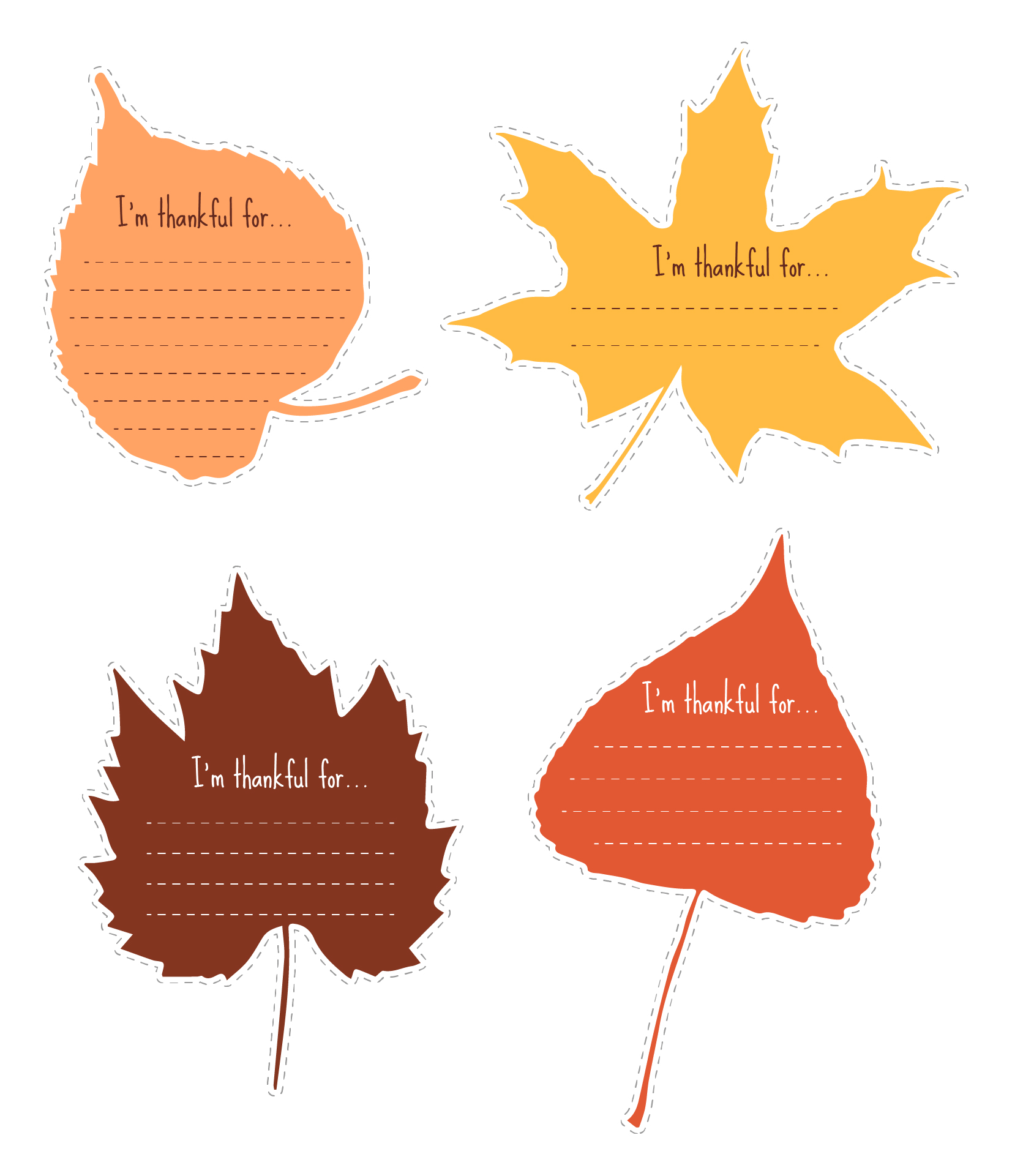 Printable Thankful Garland for Autumn
