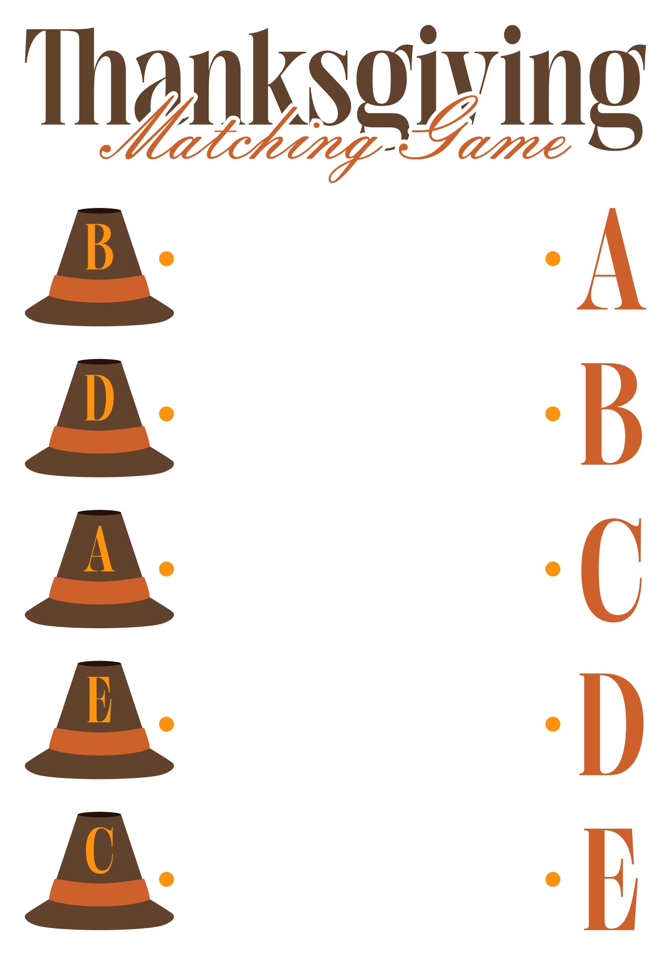 Printable Thanksgiving Letter Matching Games Printable Thanksgiving Letter Matching Games