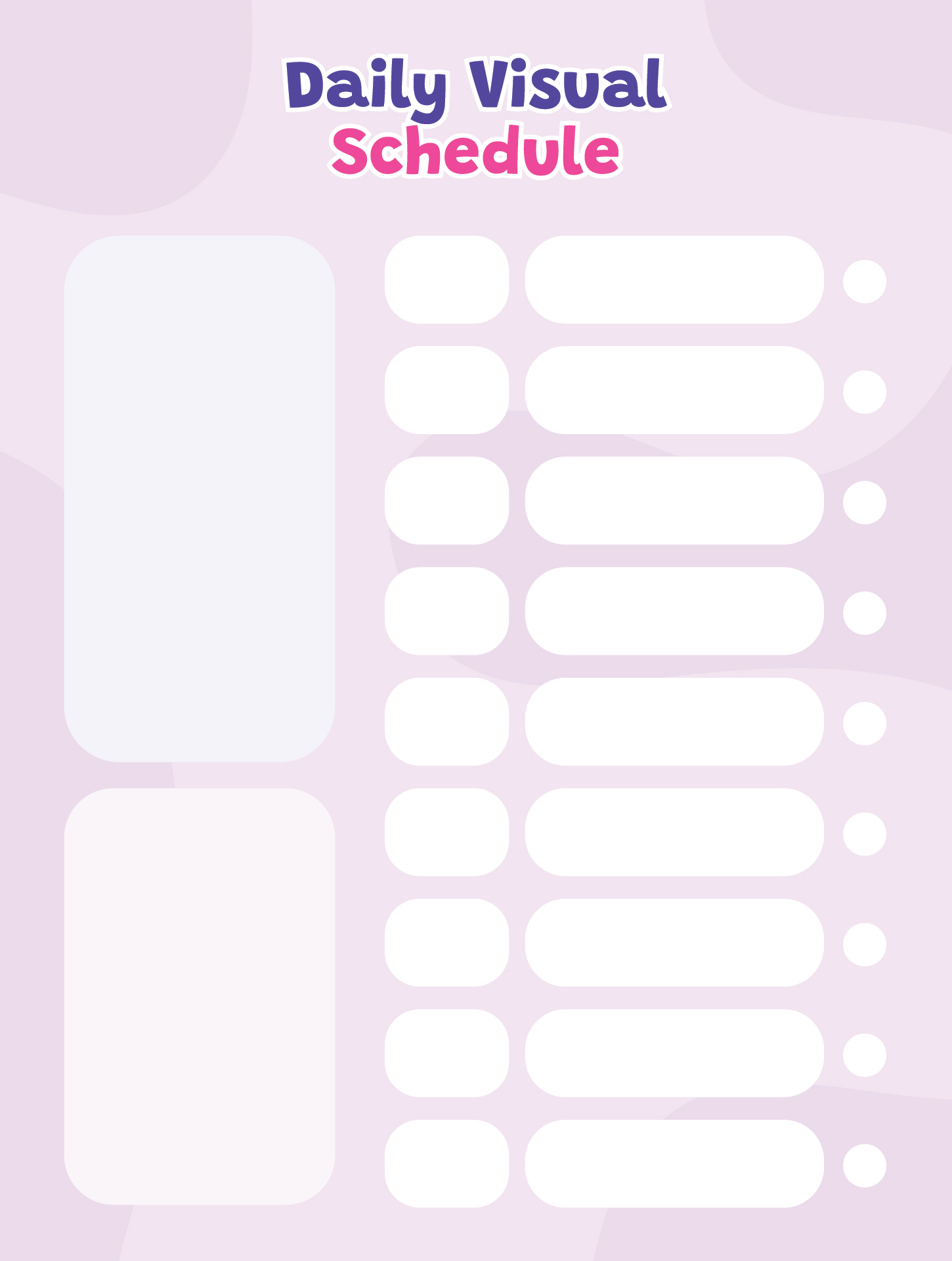 Printable Visual Daily Schedule for Classroom