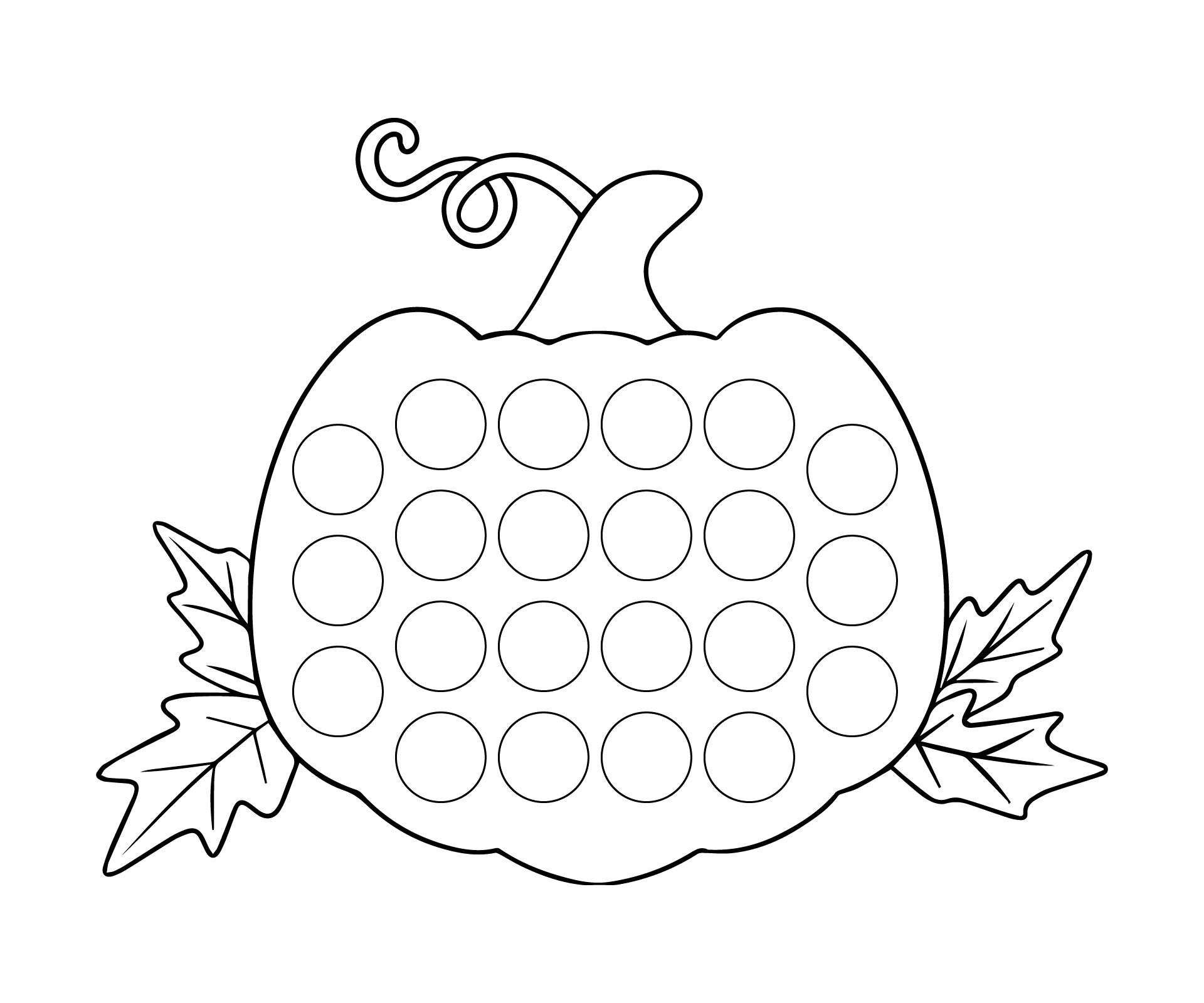 Pumpkin Dot Marker Activity Sheet Pumpkin Dot Marker Activity Sheet