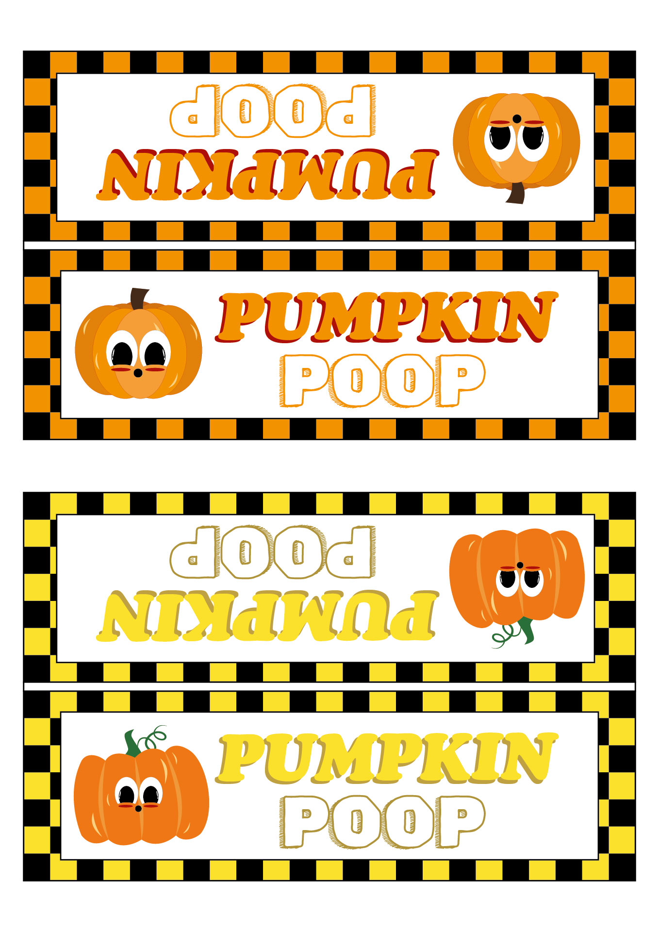 Pumpkin Poo Halloween Treat Bag Topper Pumpkin Poo Halloween Treat Bag Topper