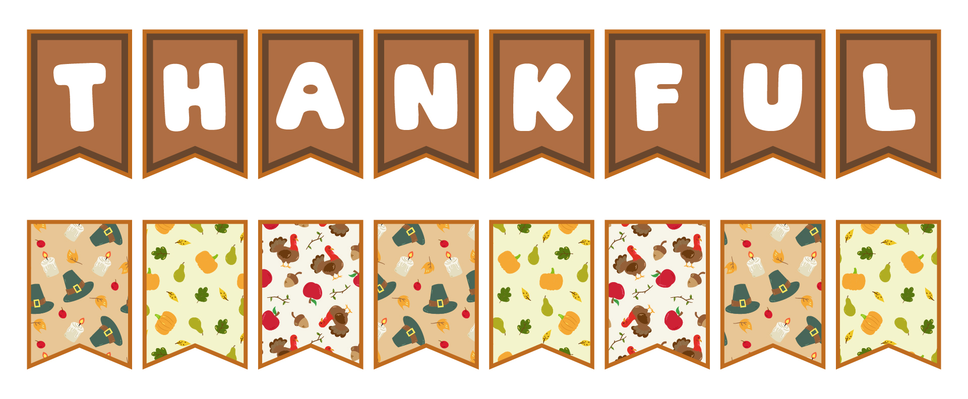 Thankful Banner Printable Fall Season