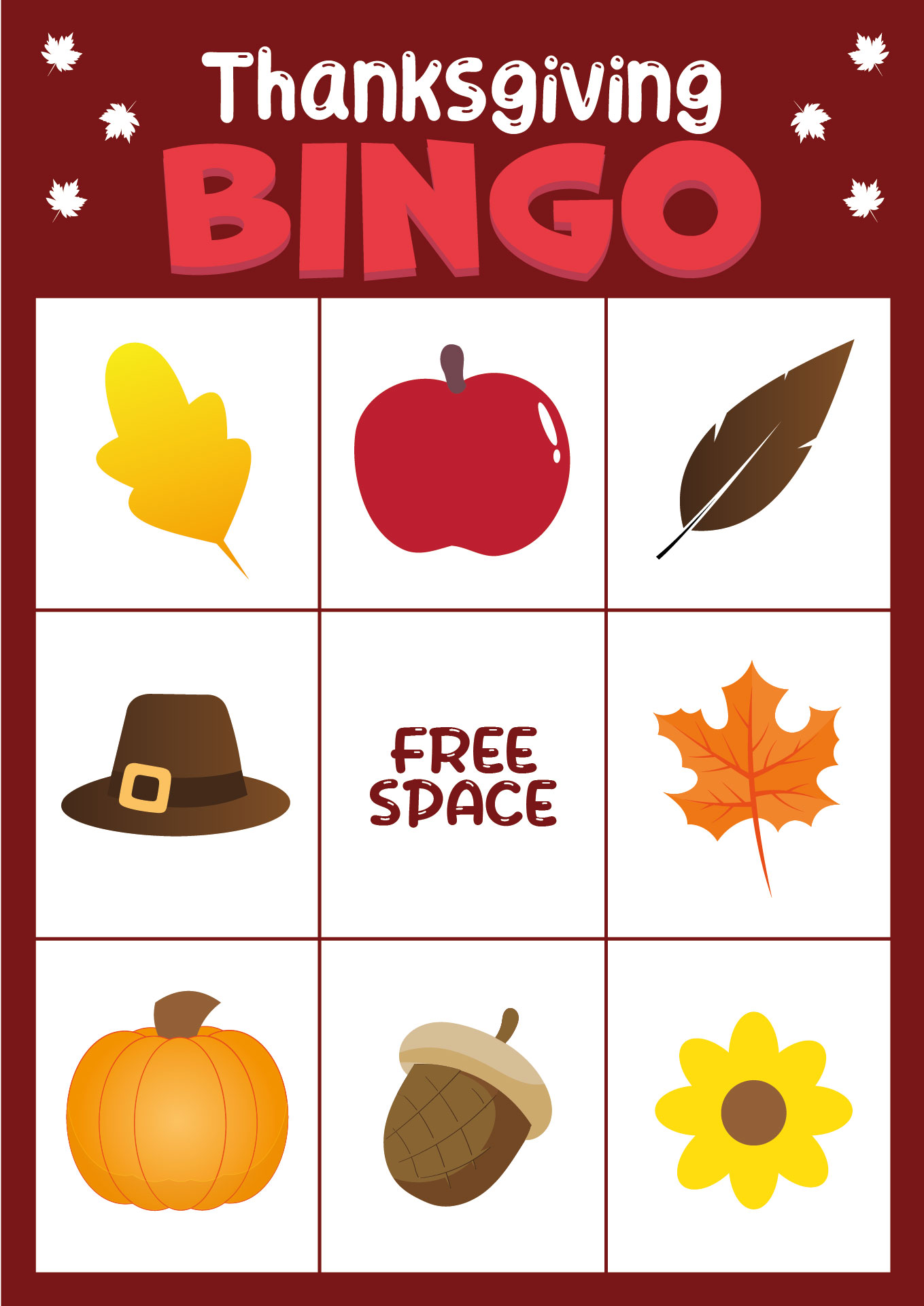 Thanksgiving Bingo Cards with Pictures Thanksgiving Bingo Cards with Pictures